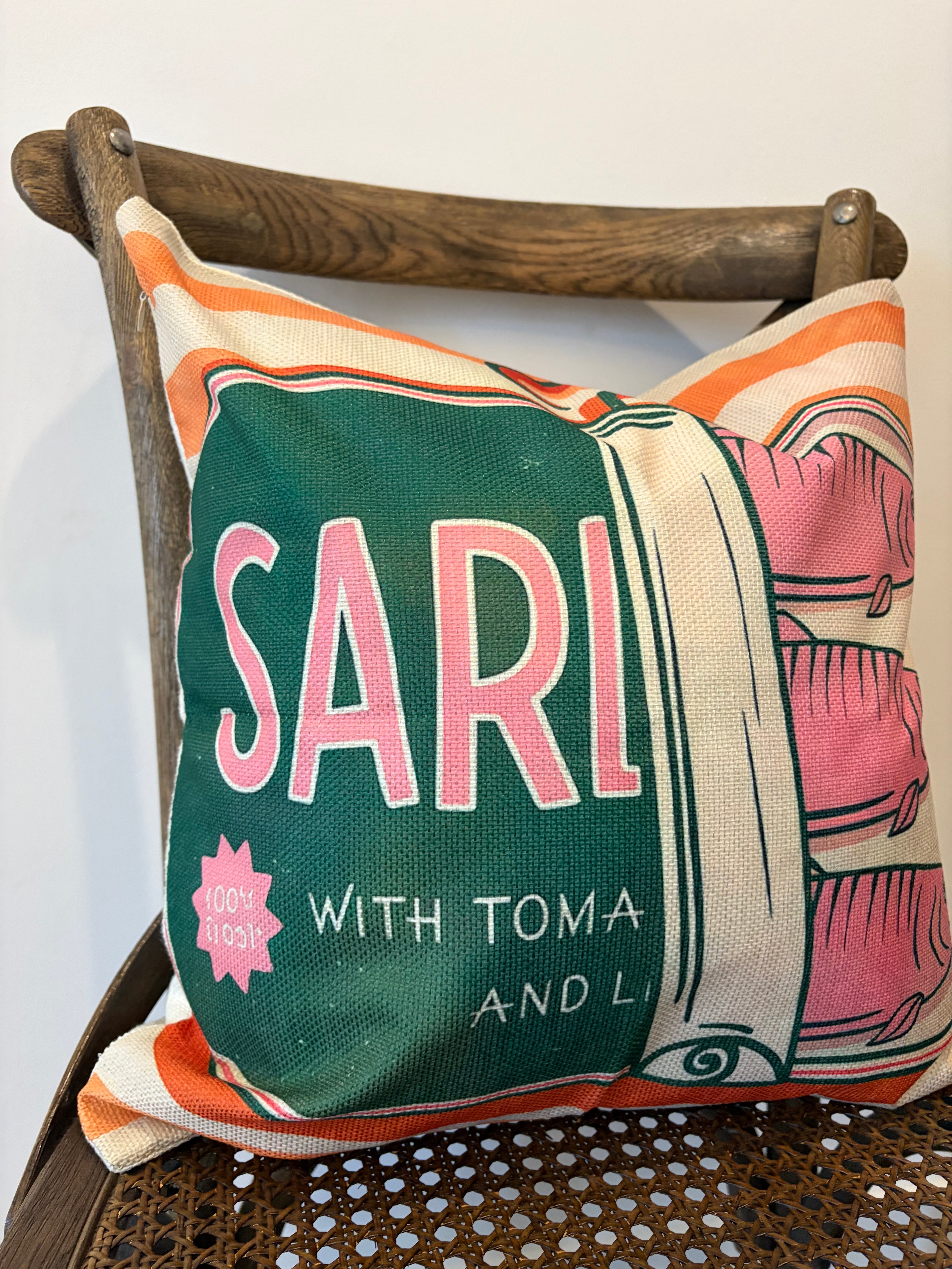 Canvas Sardines - Pink and Green