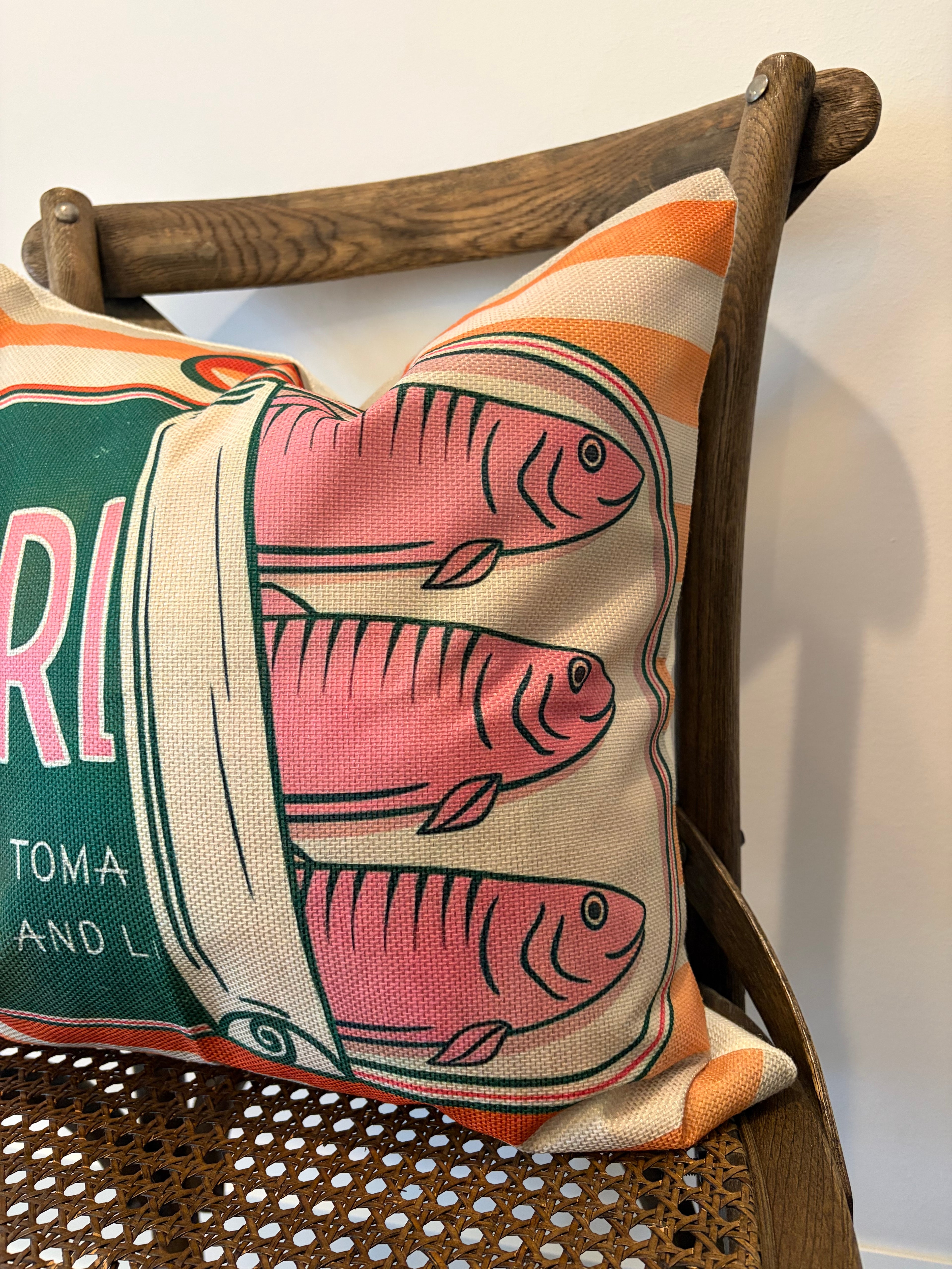 Canvas Sardines - Pink and Green