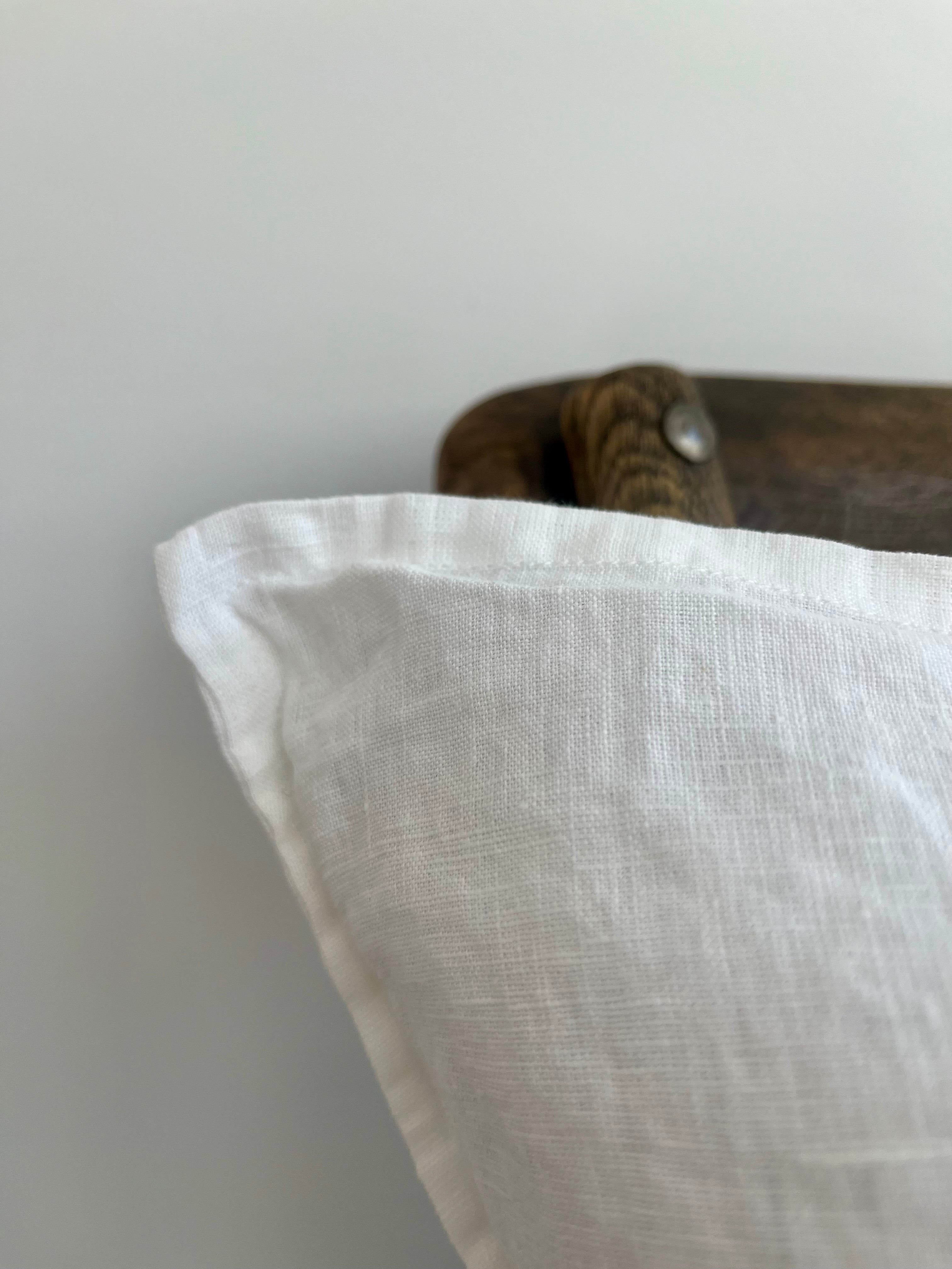 Everyday French Linen Pillow in Warm White