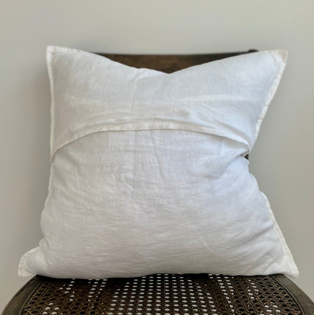 Everyday French Linen Pillow in Warm White
