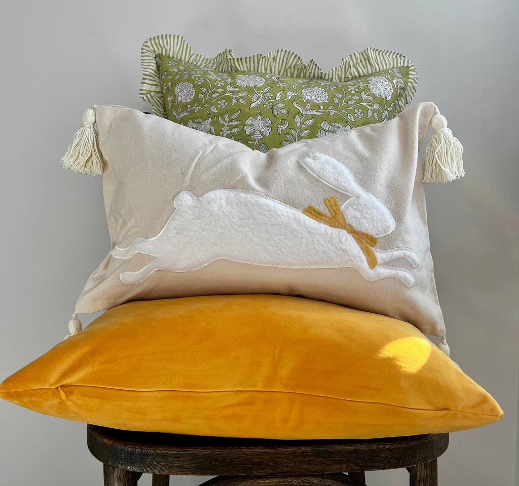 Everyday Velvet Pillow in Mustard