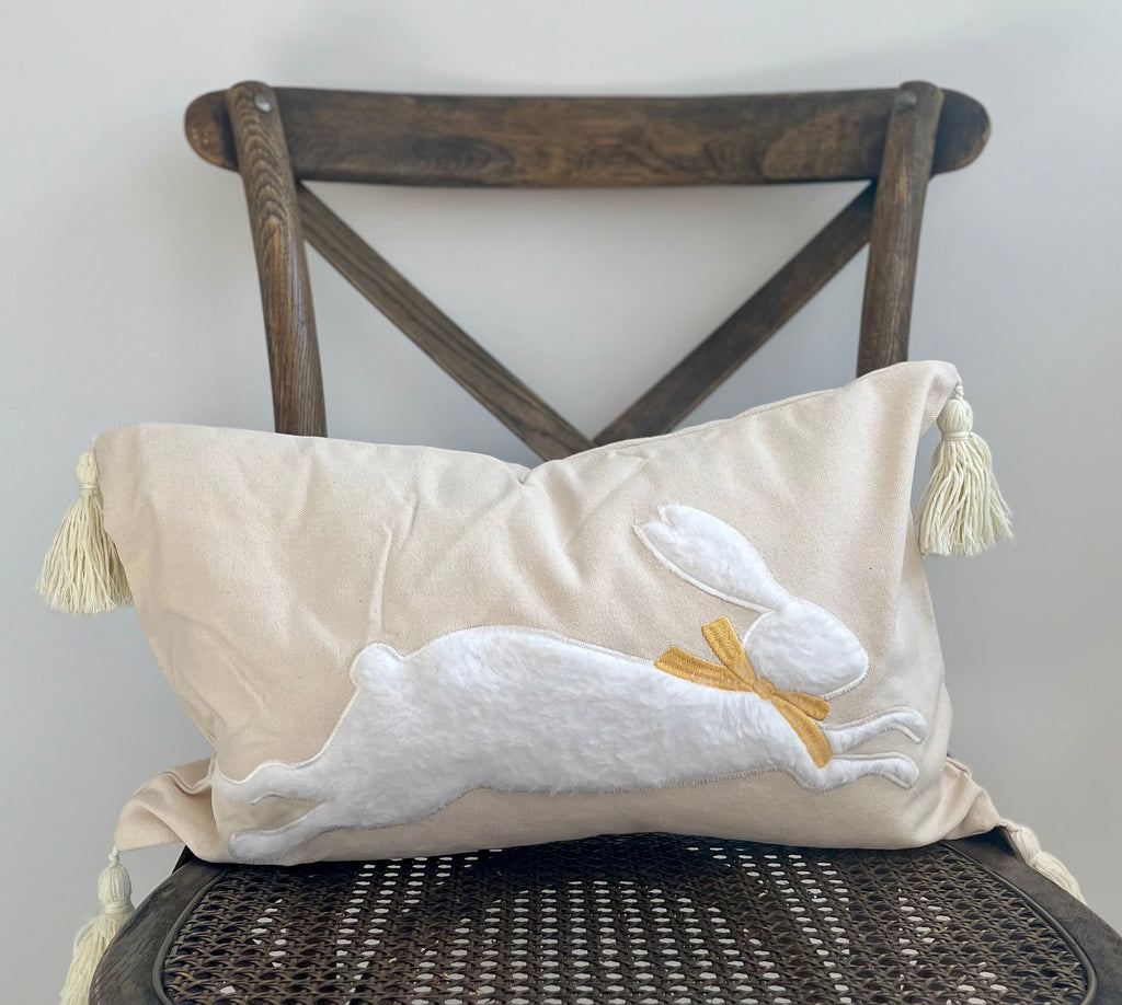 Faux Fur Bunny Lumbar Pillow
