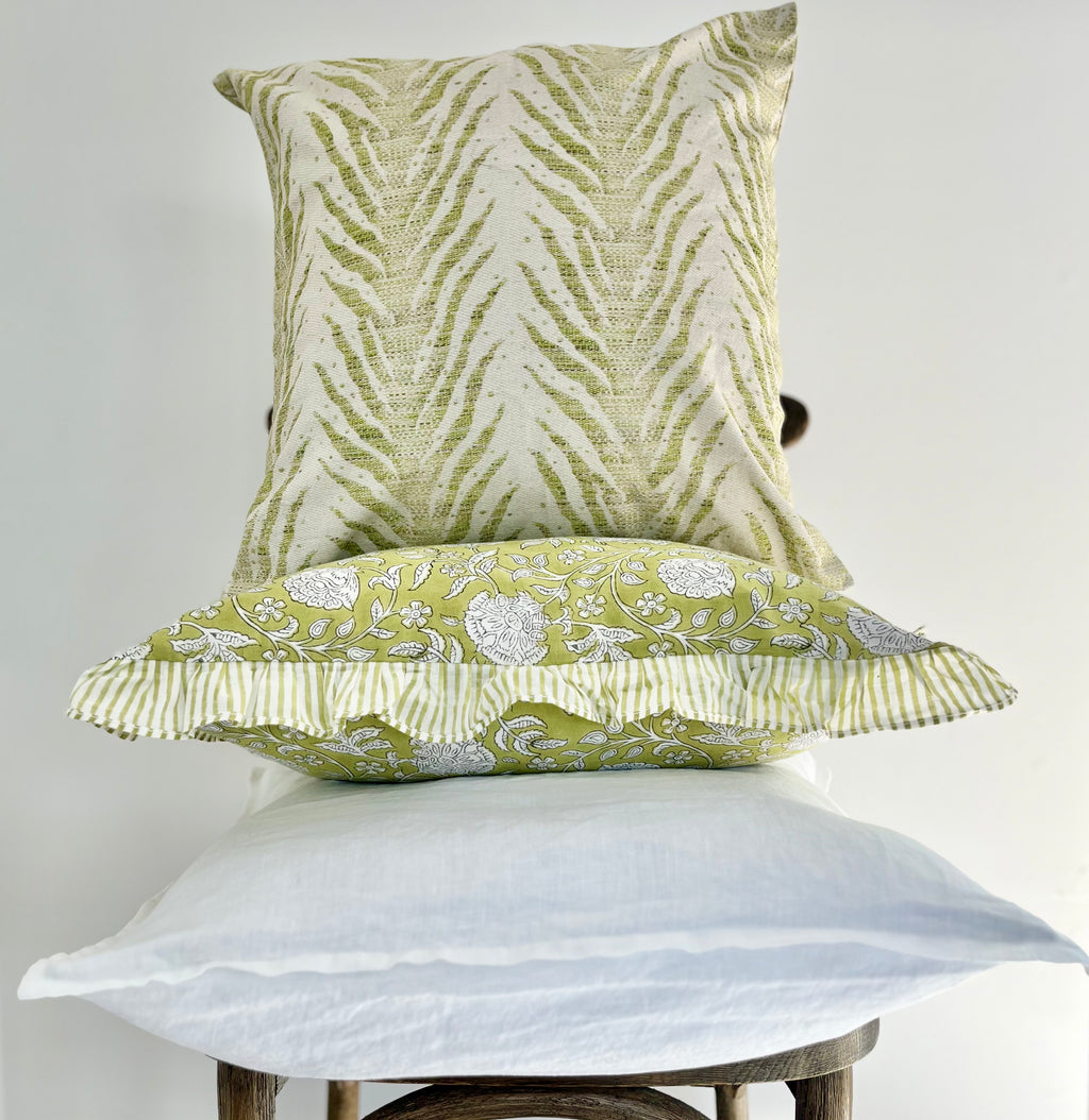 Coastal Fern Leaves Pillow