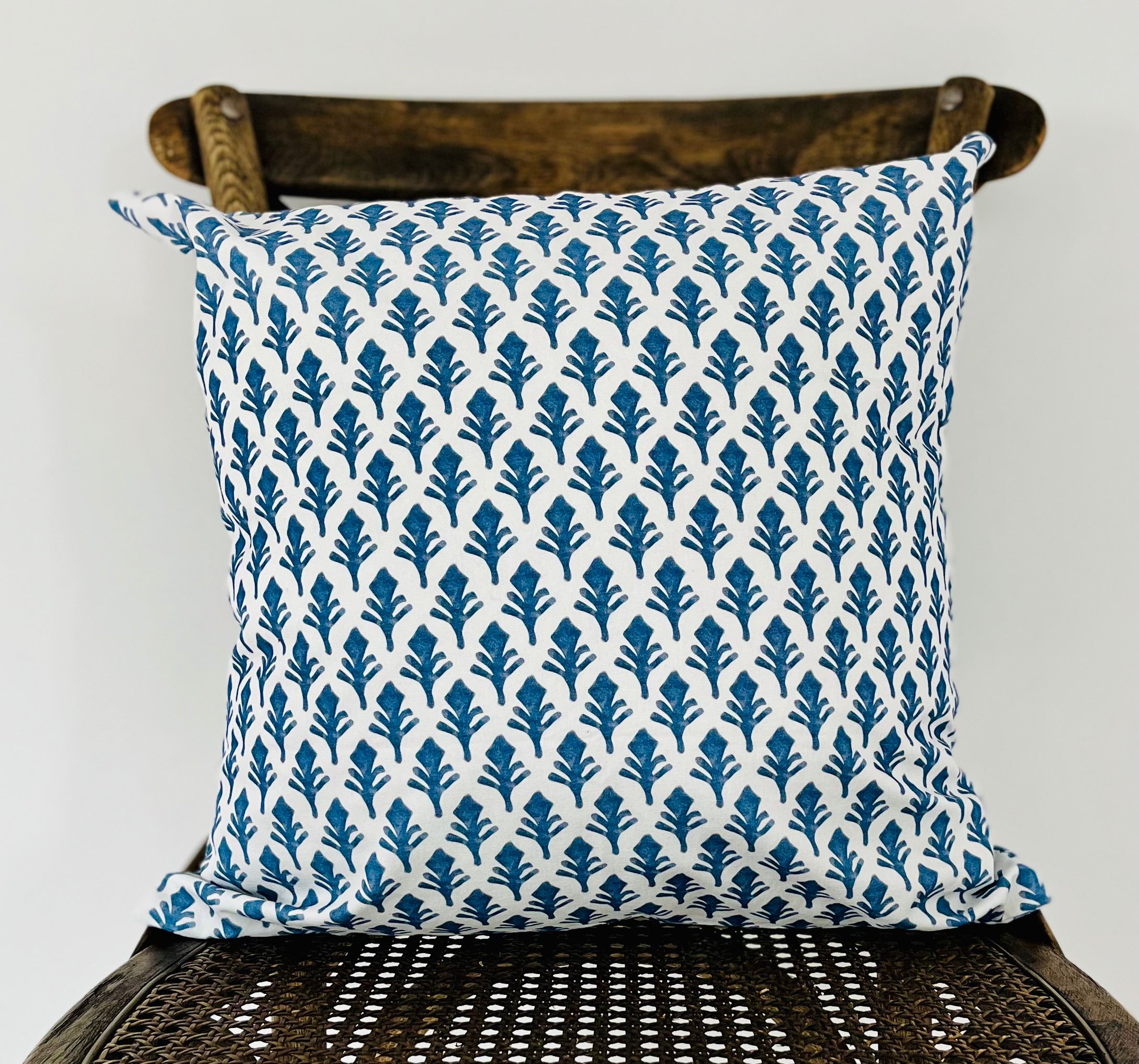 Coastal Fleur in Blue Pillow
