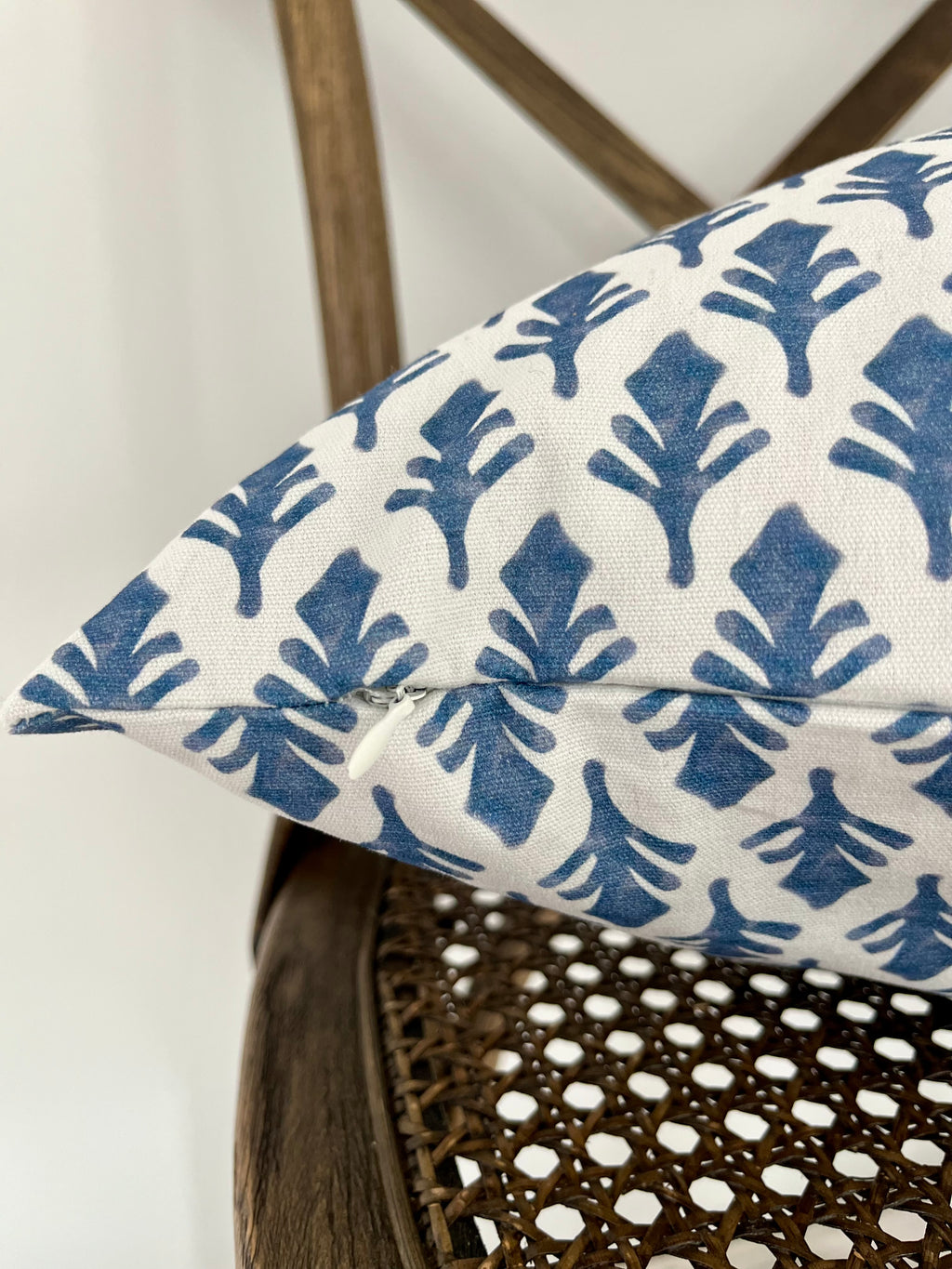 Coastal Fleur in Blue Pillow