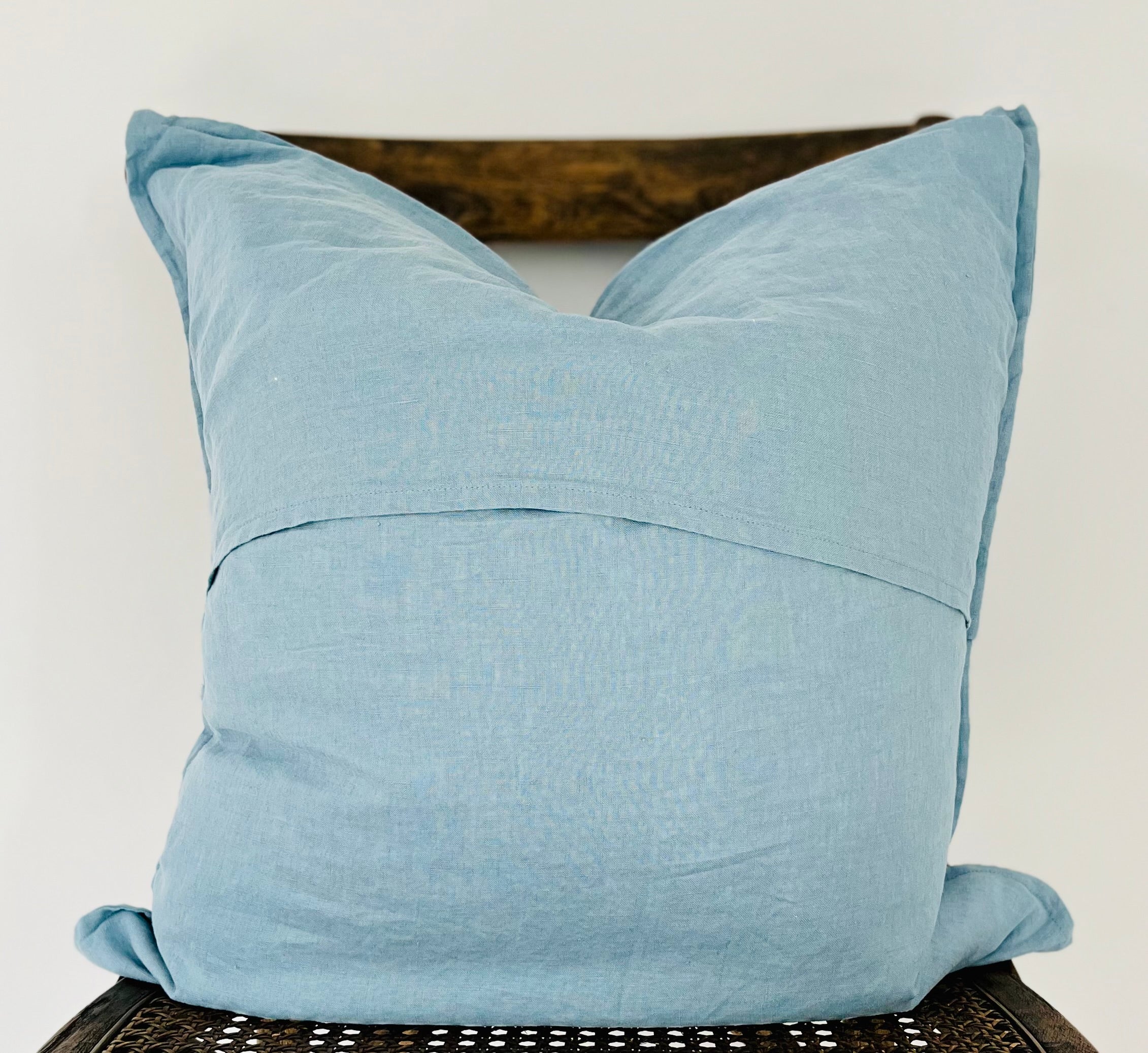 Everyday French Linen Pillow in French Blue