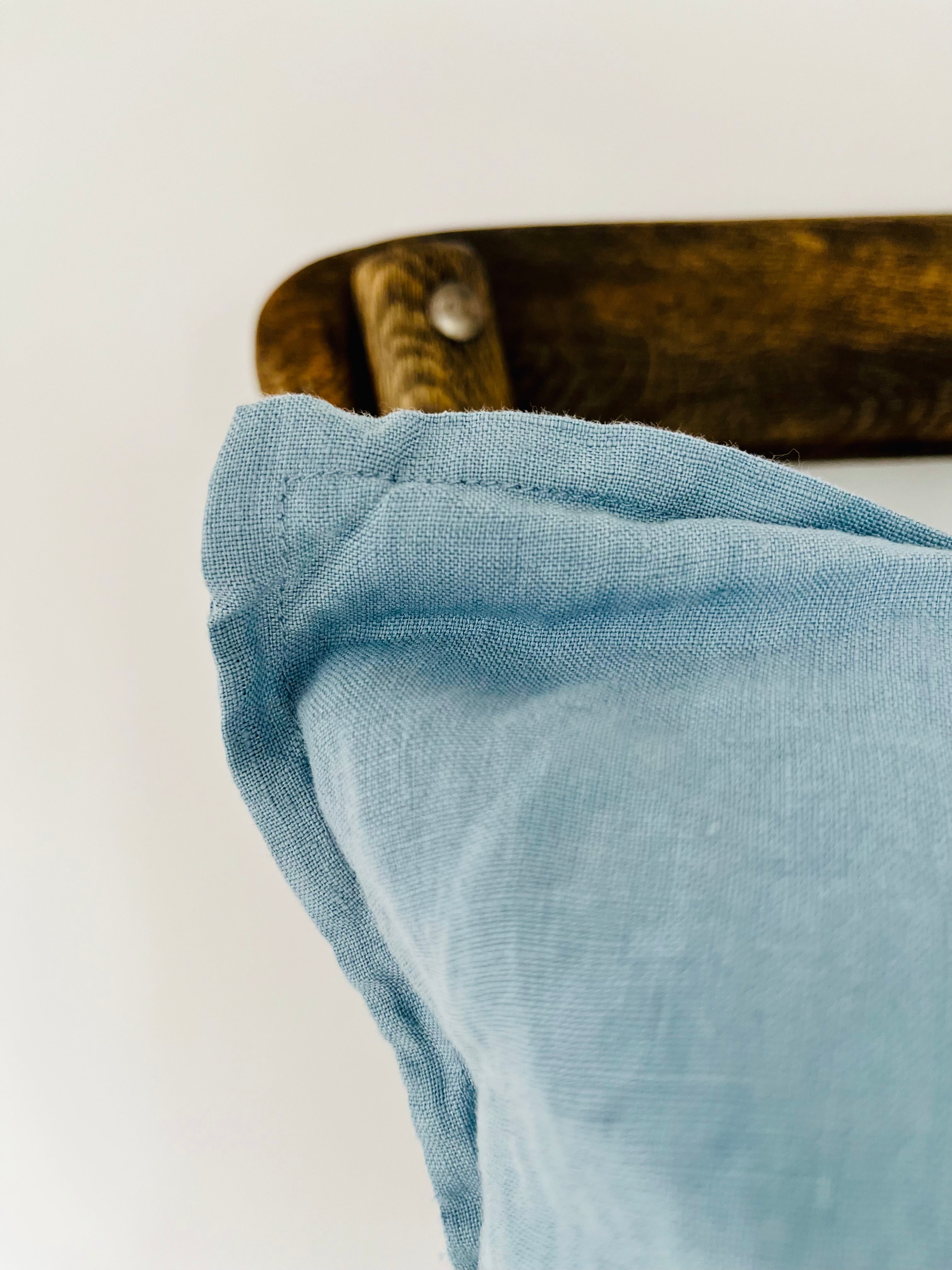 Everyday French Linen Pillow in French Blue