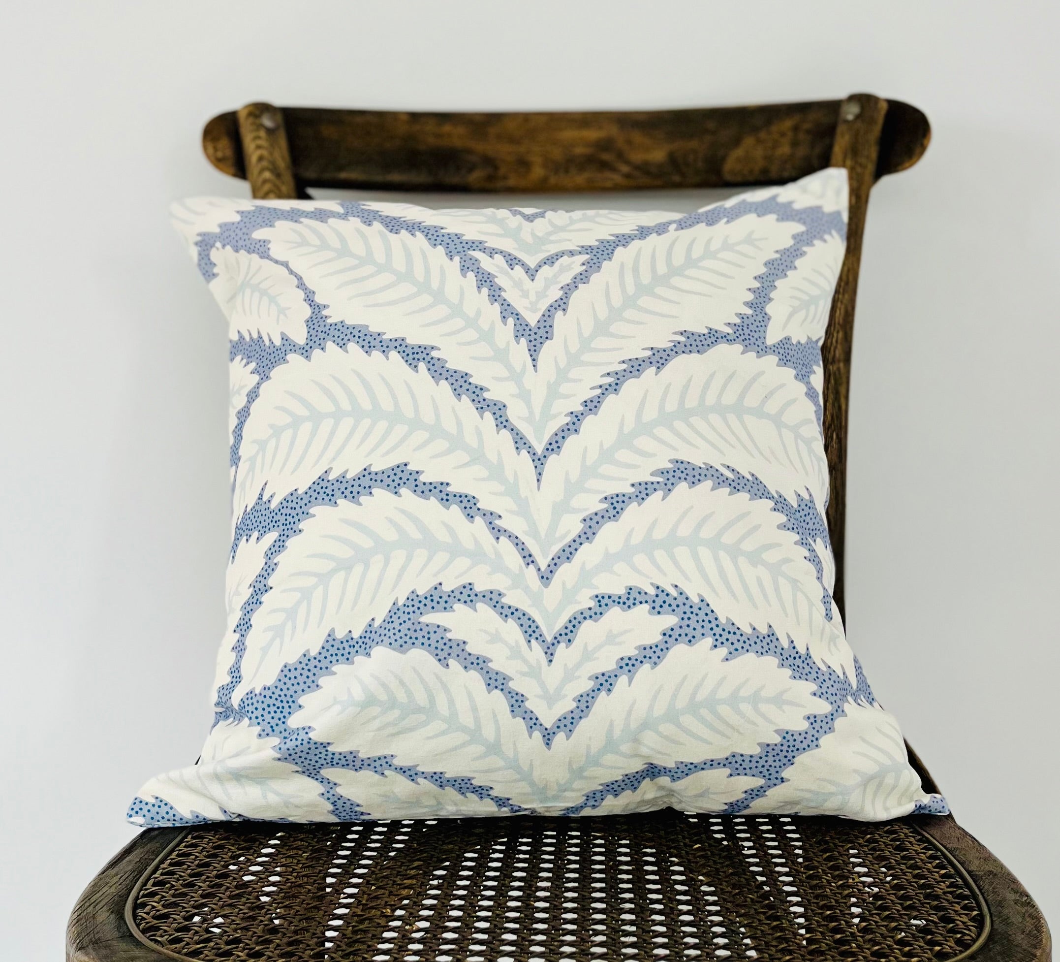 Coastal Palms in Blue Pillow