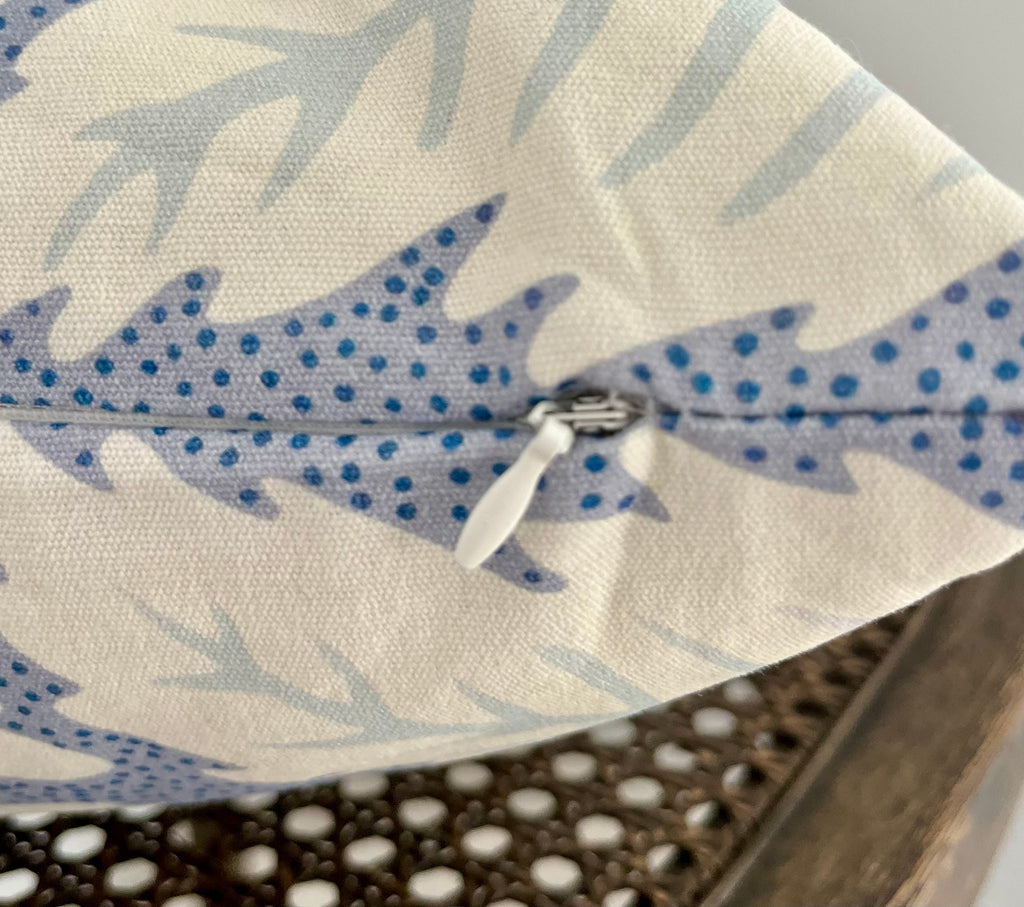 Coastal Palms in Blue Pillow