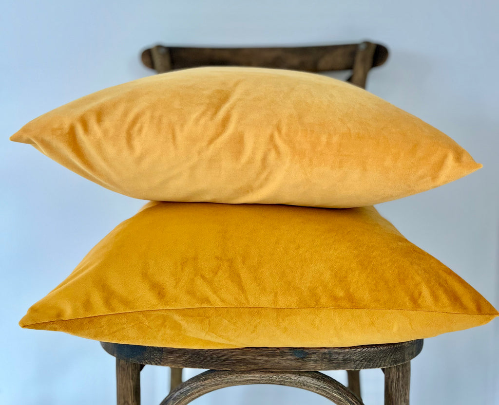Everyday Velvet Pillow in Marigold