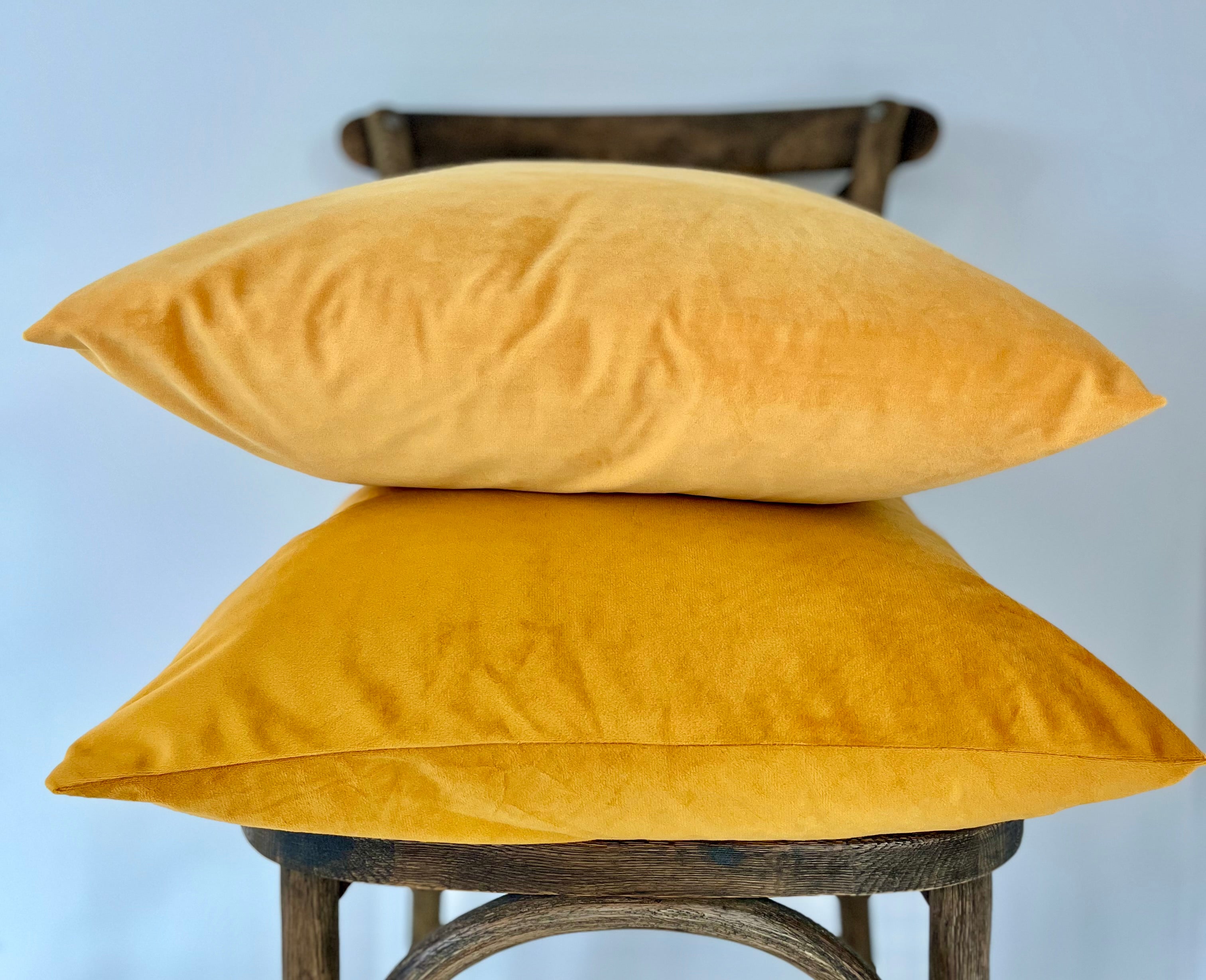 Everyday Velvet Pillow in Marigold