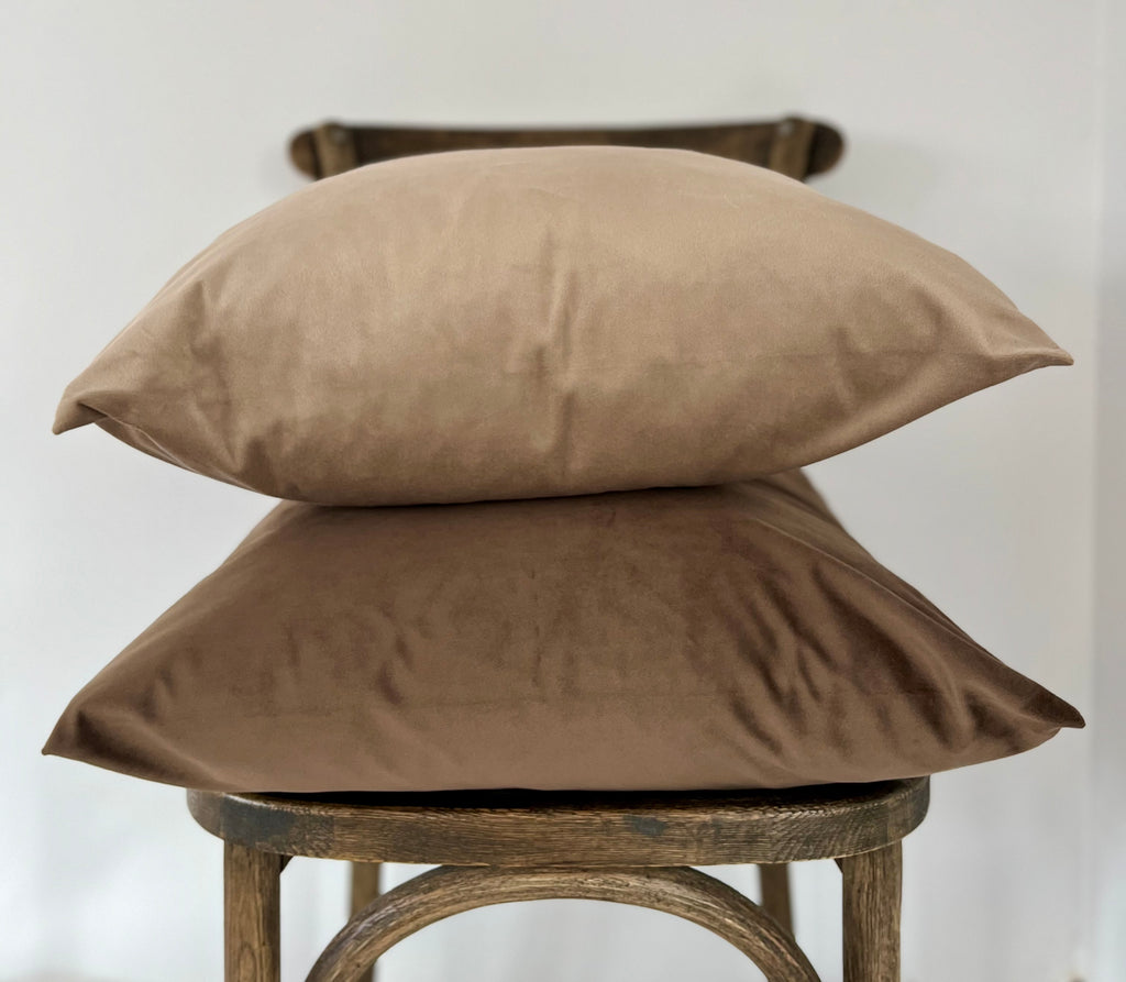 Everyday Velvet Pillow in Hazelnut