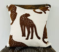 Embroidered Leopard Pillow
