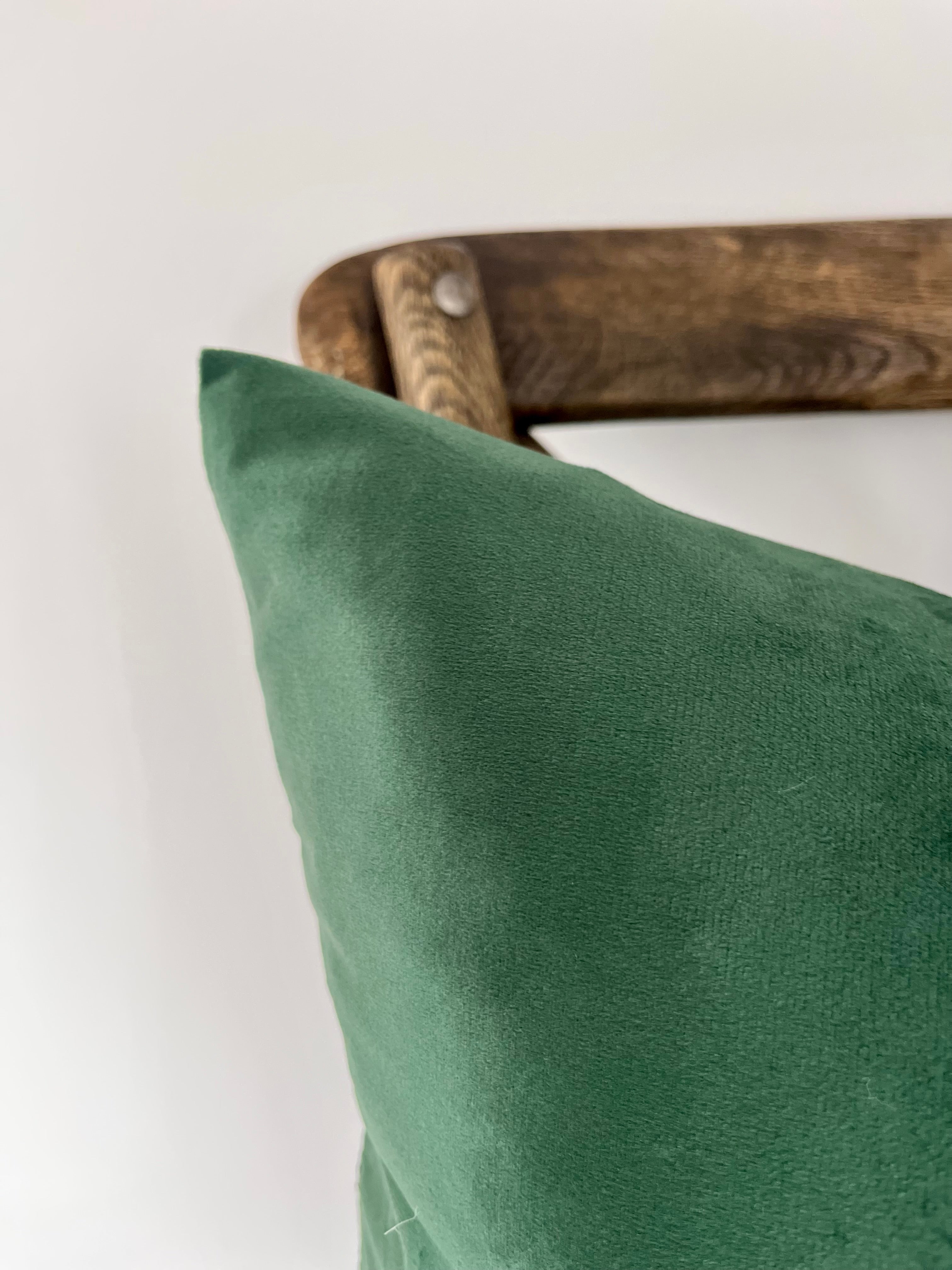 Everyday Velvet Pillow in Bijou Green