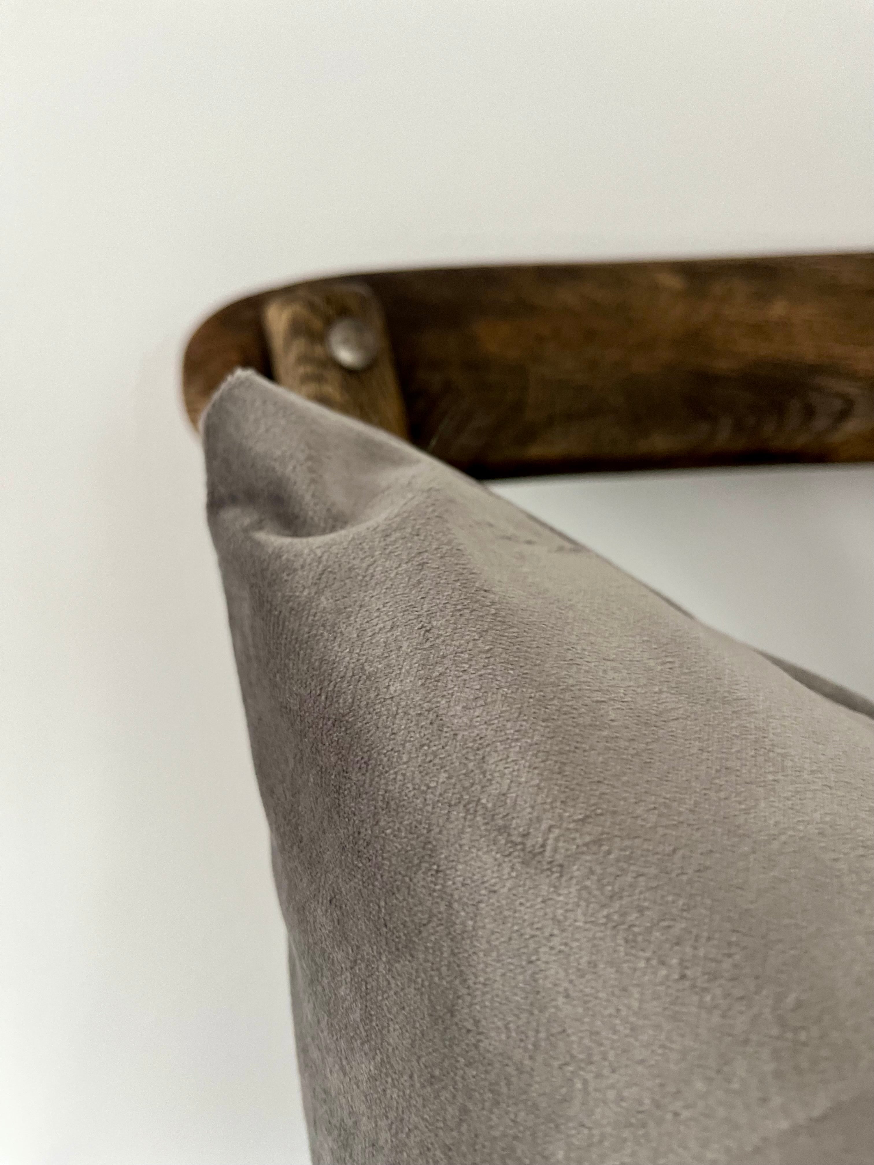 Everyday Velvet Pillow in Silver Grey