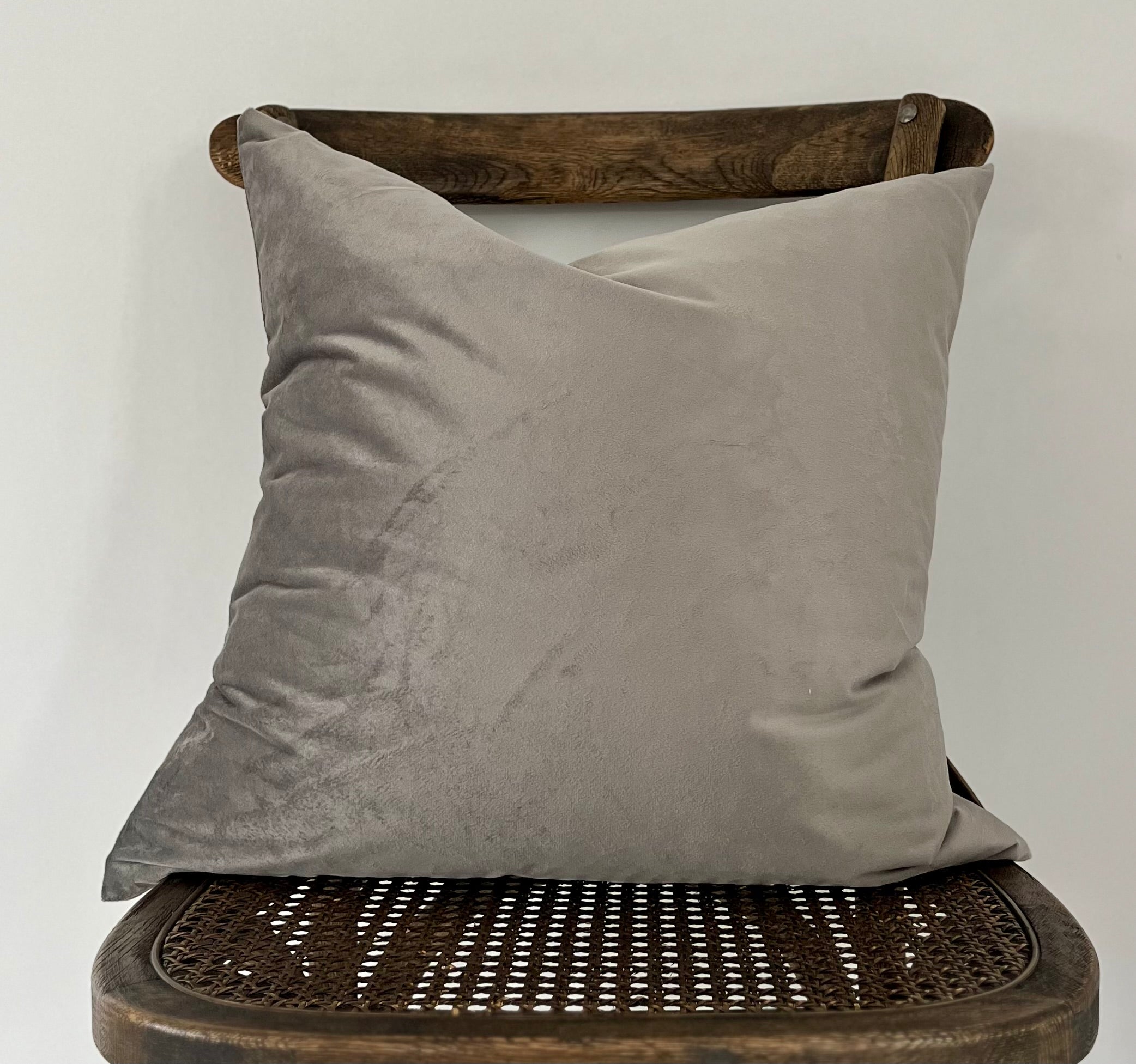 Everyday Velvet Pillow in Silver Grey