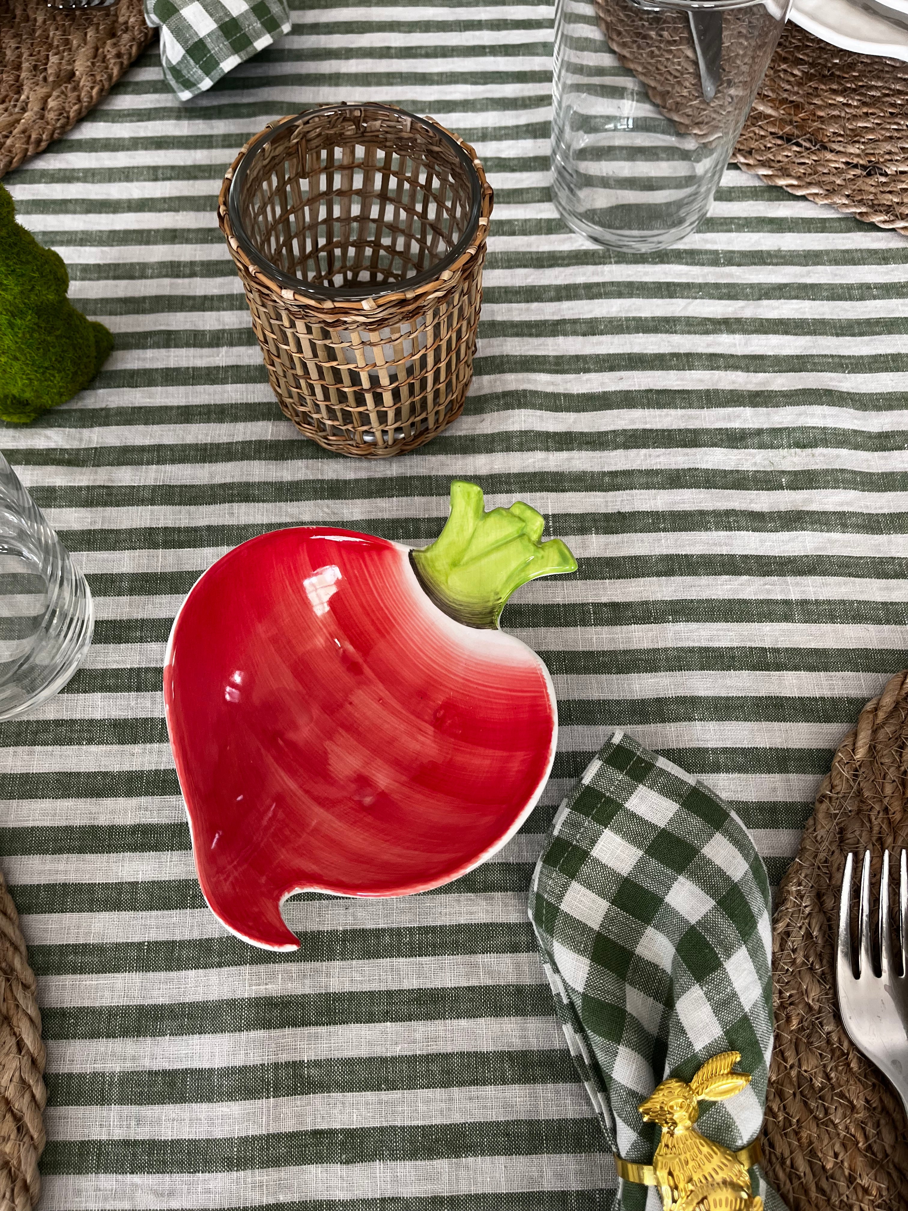 Petite Radish Dish in Red