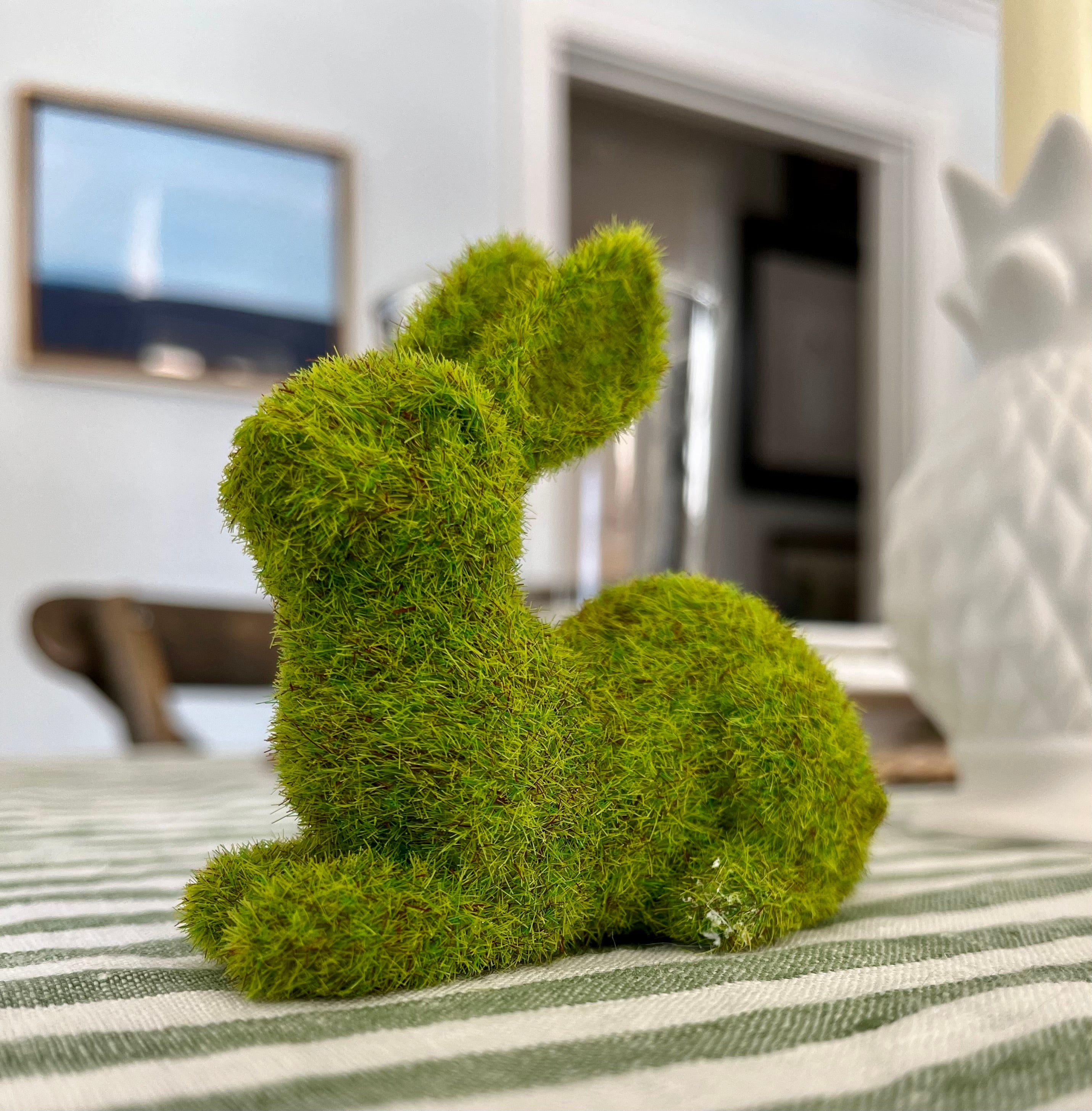 Faux Moss Bunny - Laying