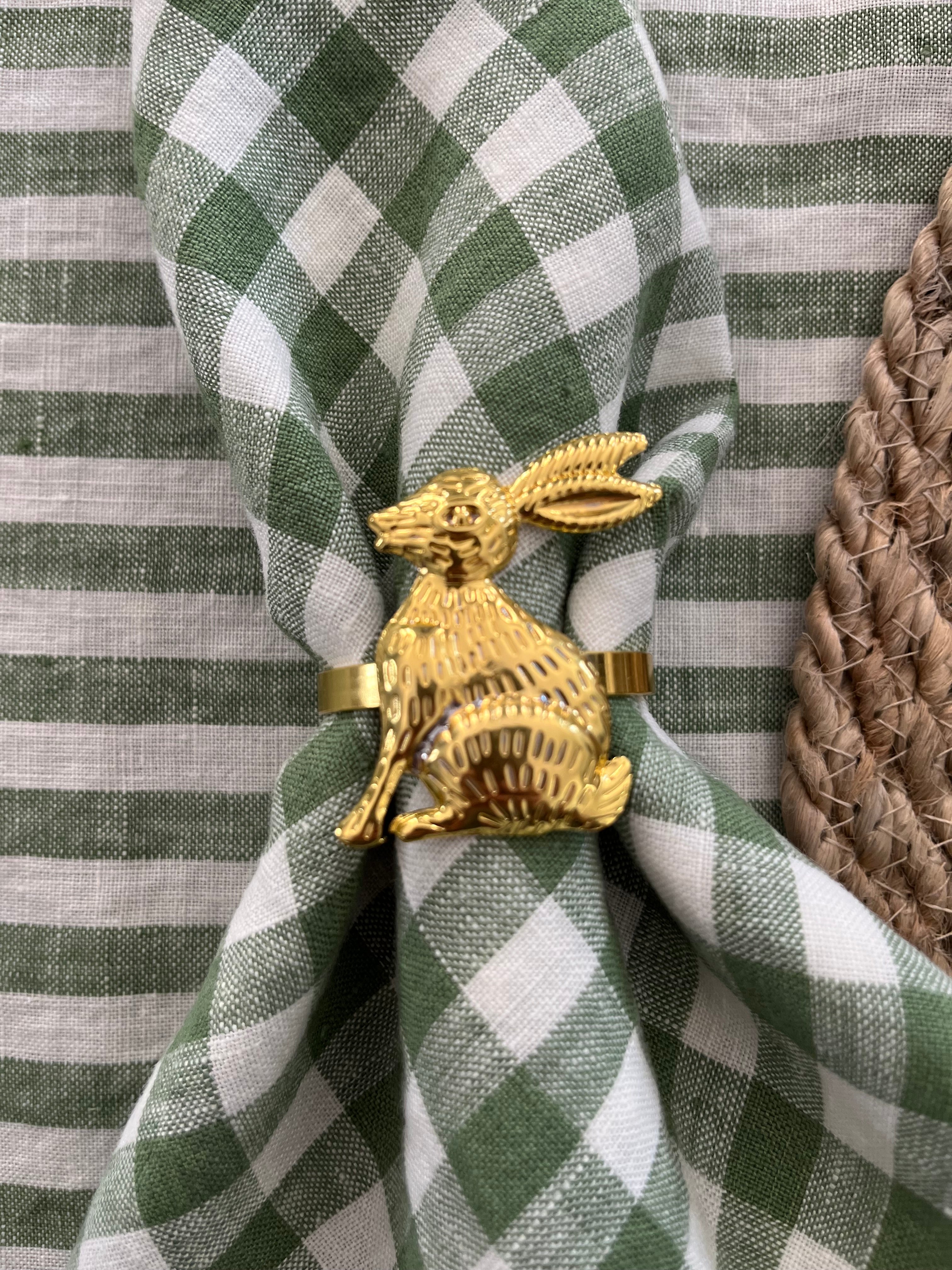 Bunny Napkin Ring in Gold