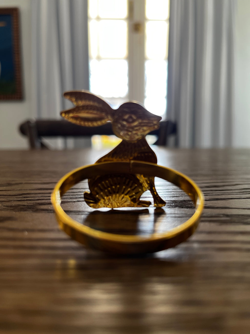 Bunny Napkin Ring in Gold