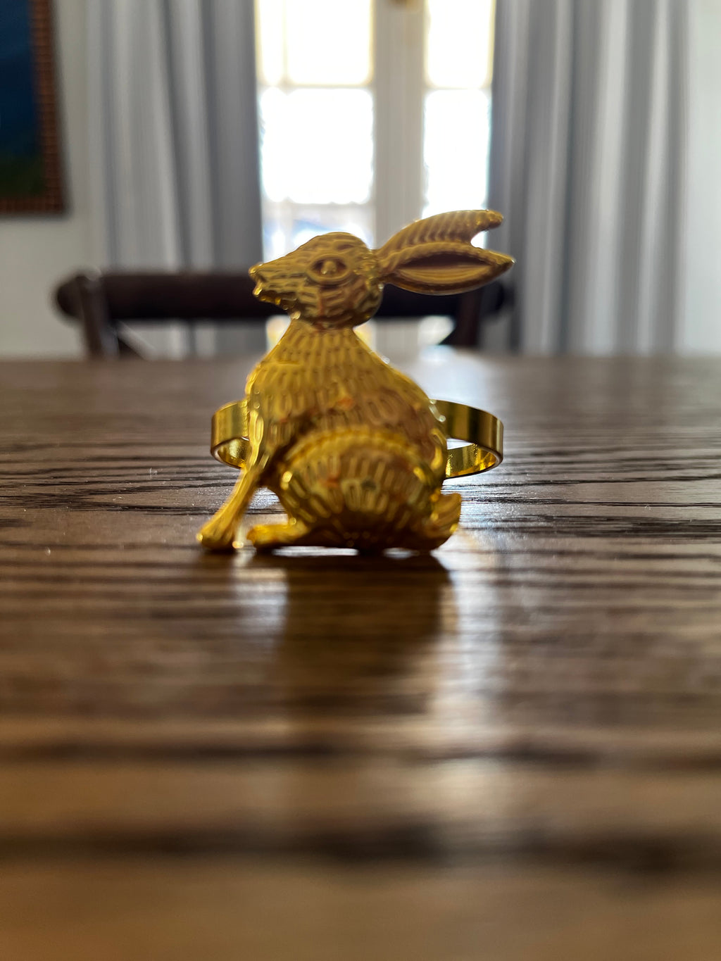 Bunny Napkin Ring in Gold