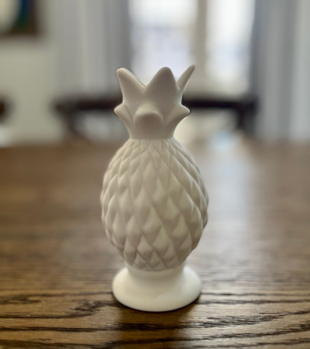Pineapple Taper Candle Holder in Warm White