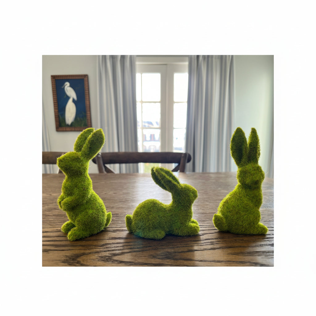 Faux Moss Bunny - Standing