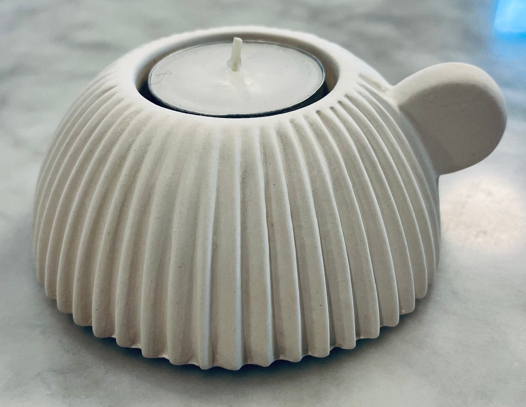 Fluted Tea Light Candle Holder - Short