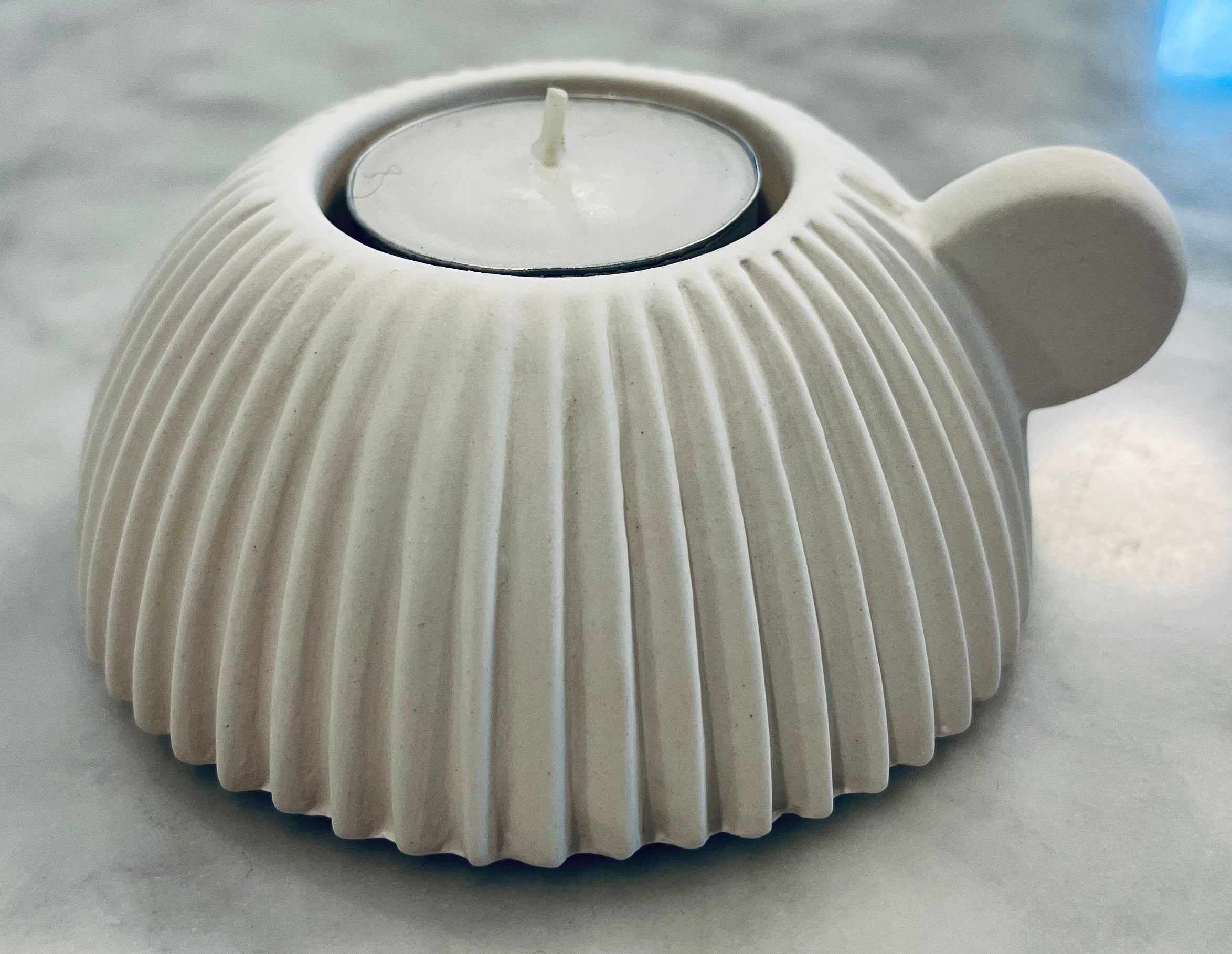 Fluted Tea Light Candle Holder - Short