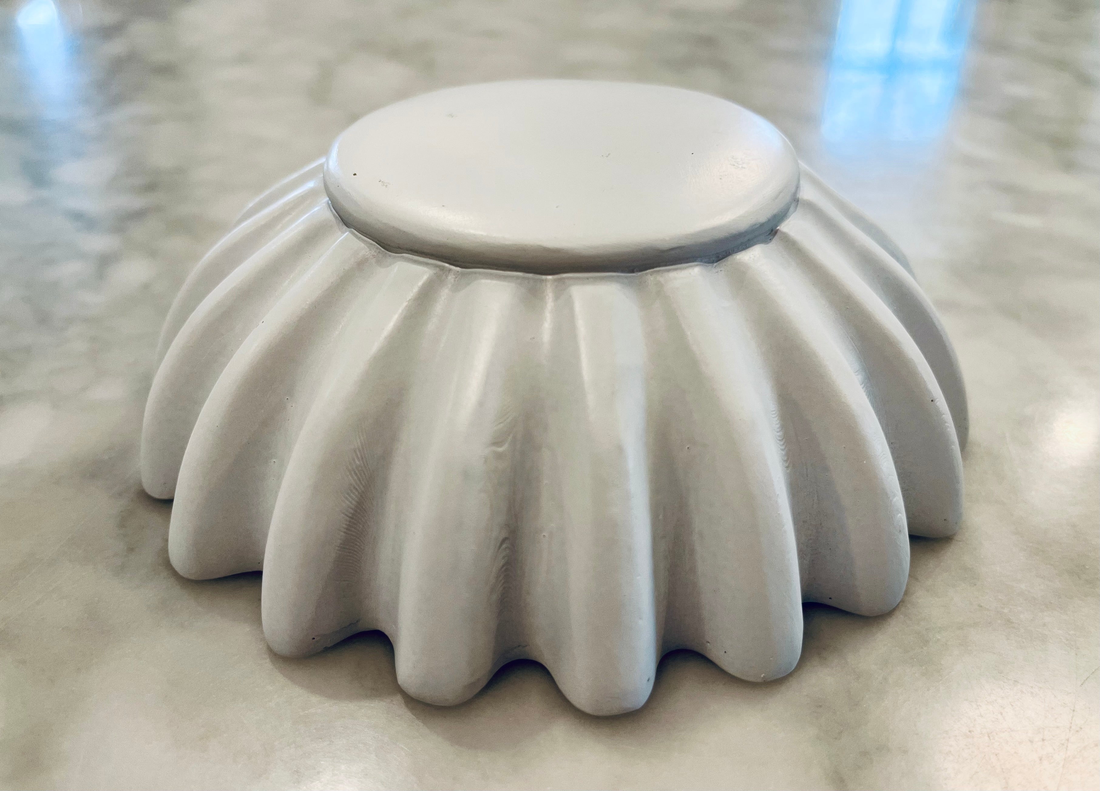 Pleated Resin Trinket Dish in Pure White