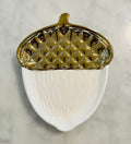 Acorn Trinket Dish in Light Gold & Warm White
