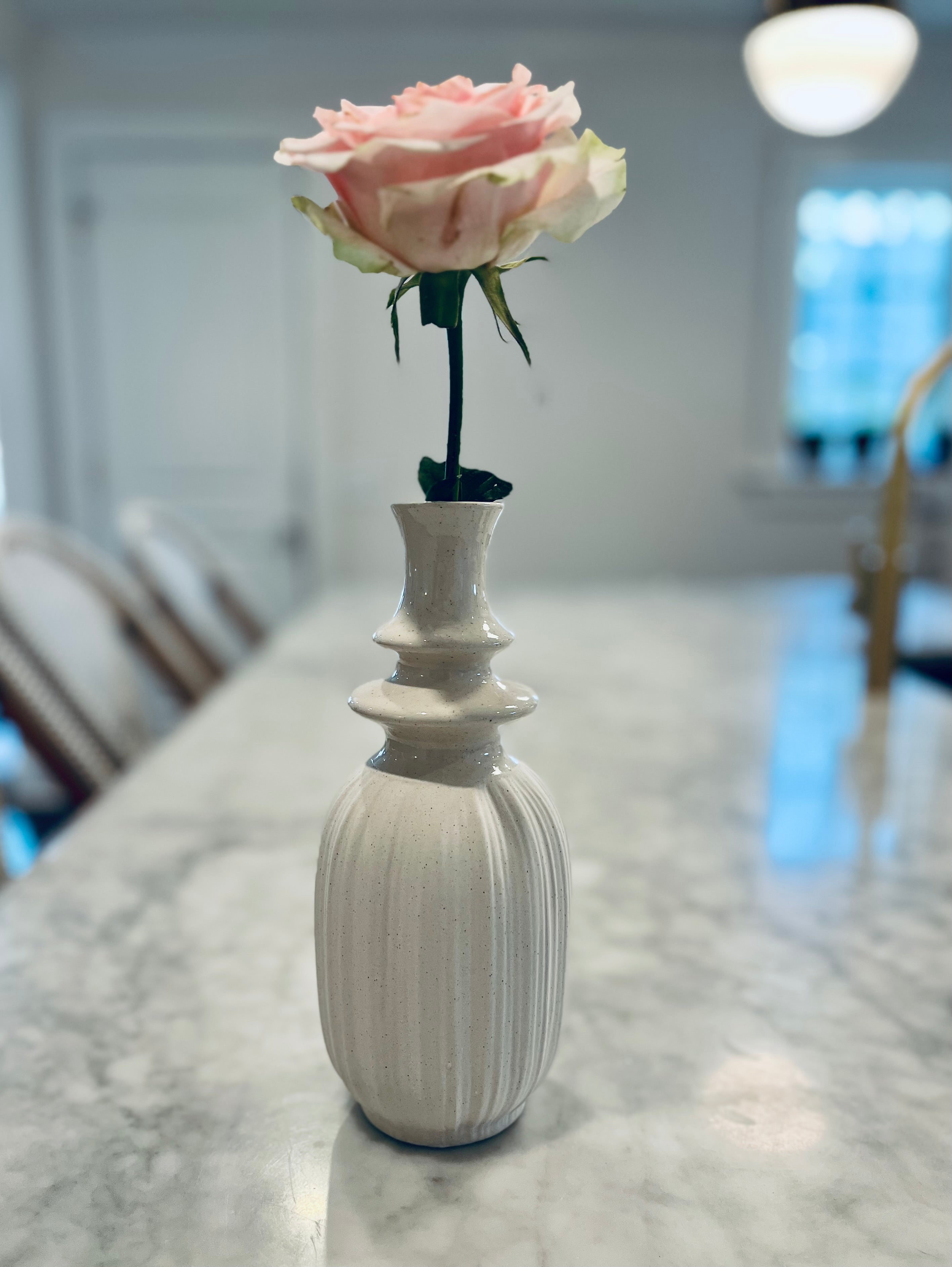 Pleated Speckled Vase - Tall