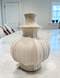 Pleated Speckled Vase - Round