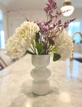 Frosted Glass Vase in Warm White