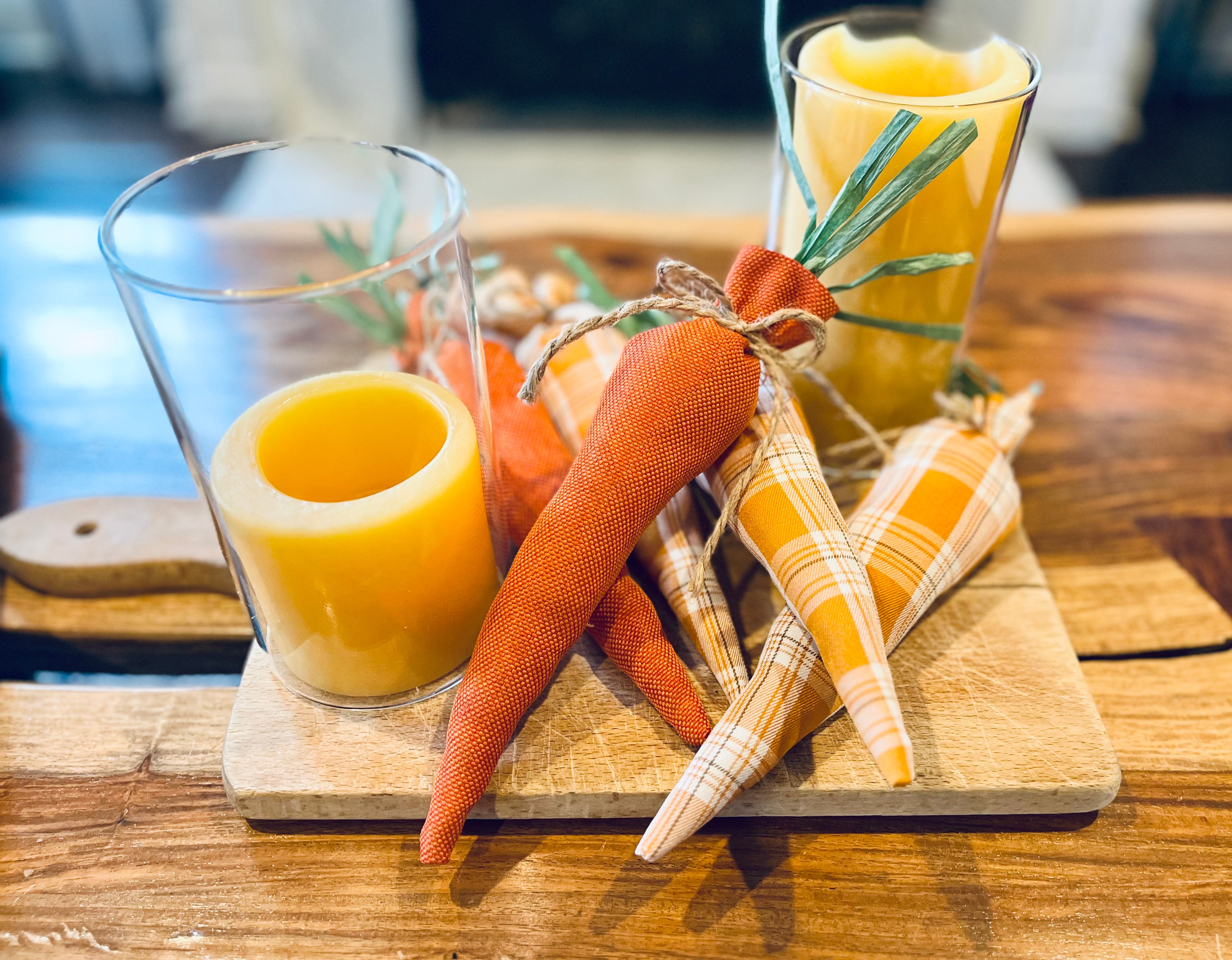 Spring Carrots in Burlap - Orange