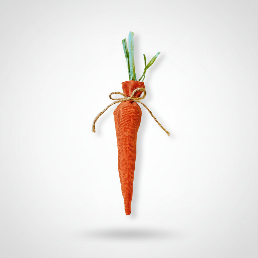 Spring Carrots in Burlap - Orange