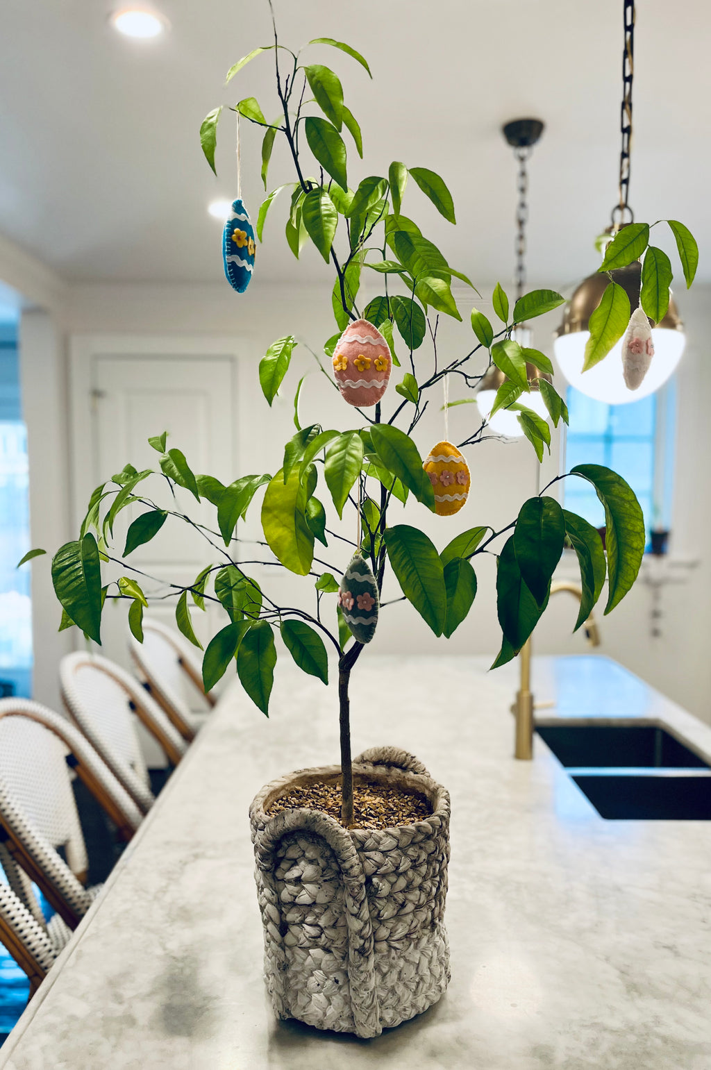 Felt Easter Egg Ornament - Dusty Green
