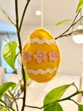 Felt Easter Egg Ornament - Bright Yellow