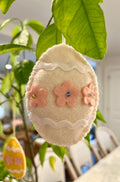 Felt Easter Egg Ornament - Warm White