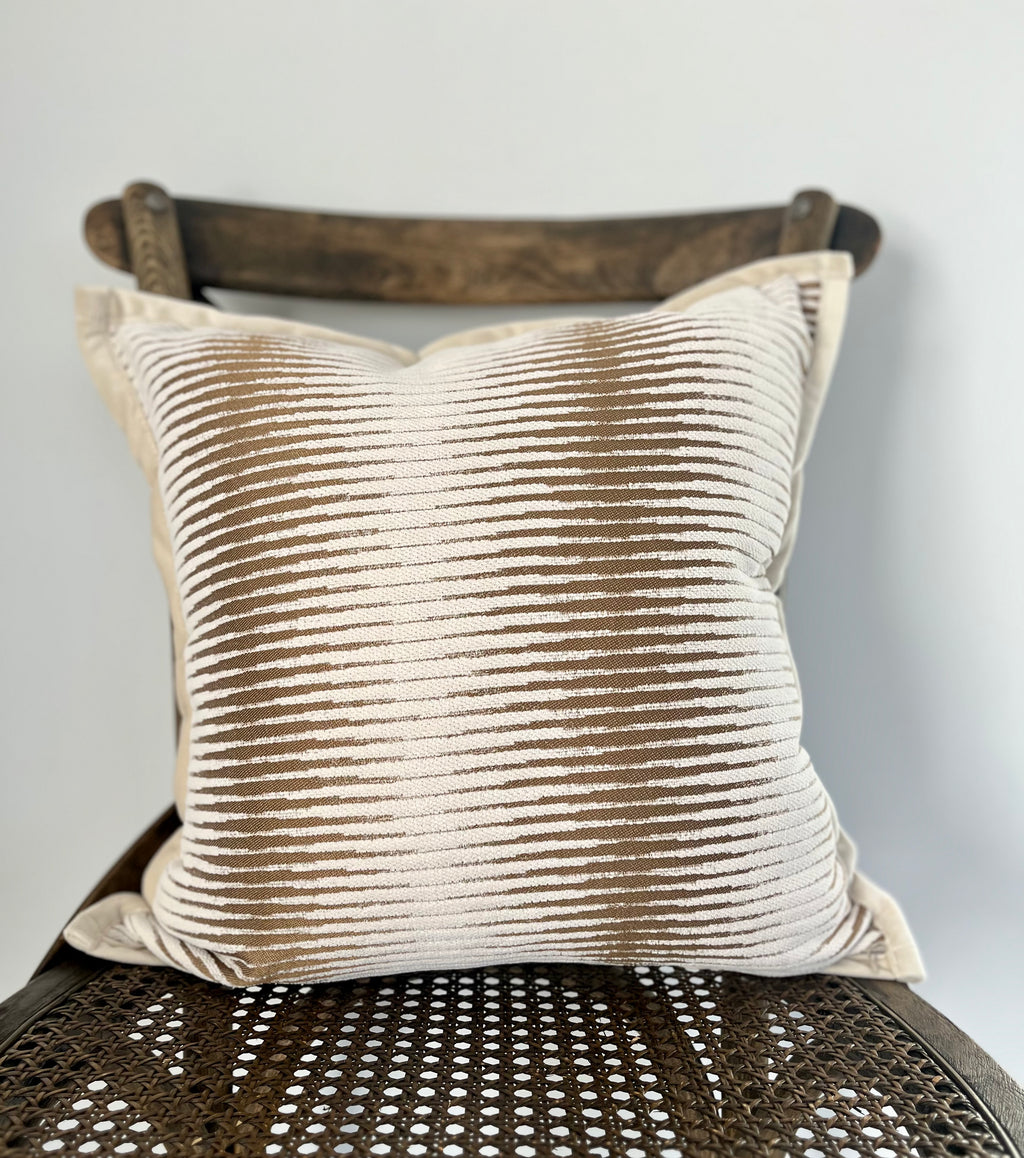 Luxe Jacquard Fine Lines Pillow