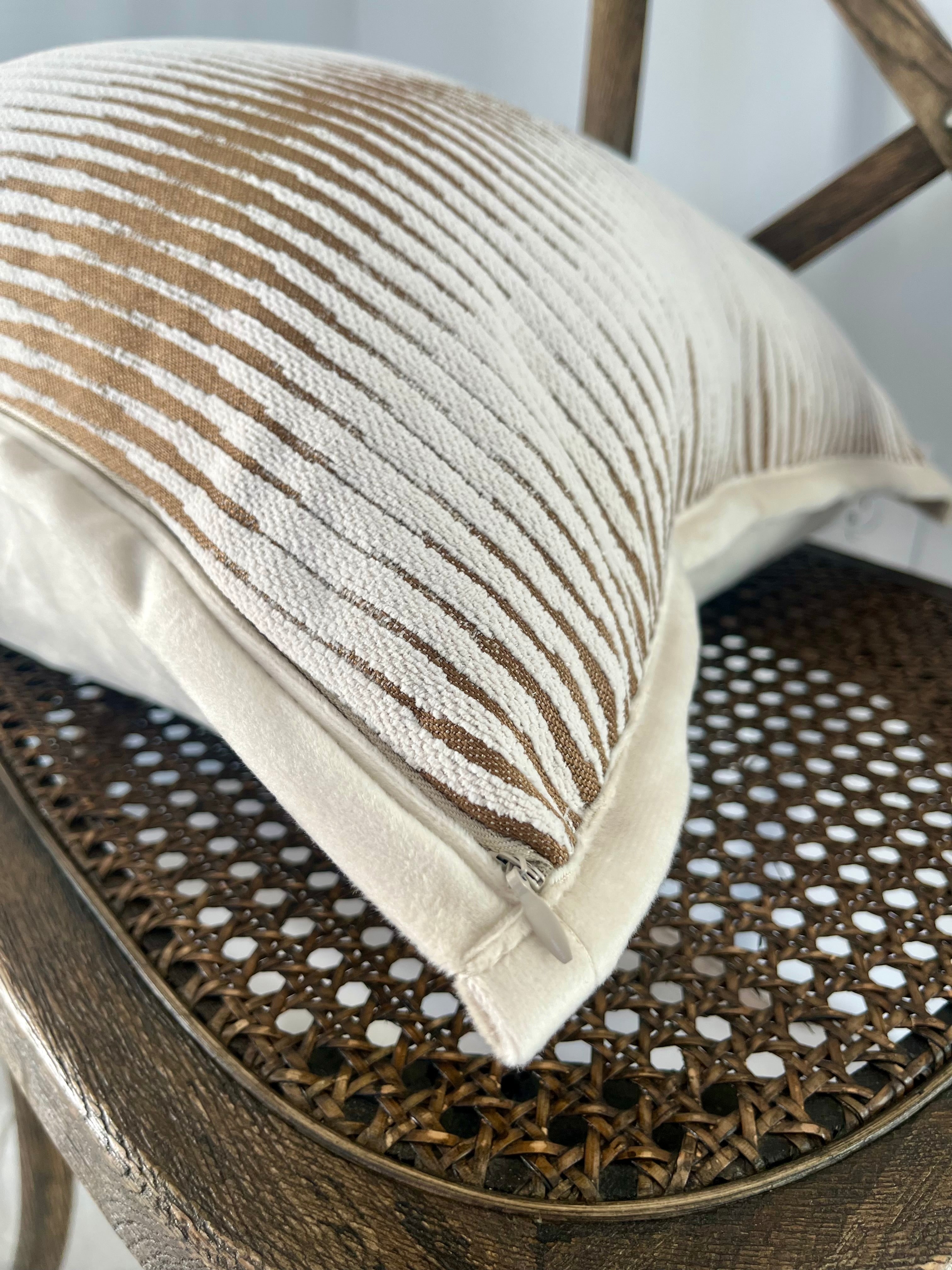 Luxe Jacquard Fine Lines Pillow