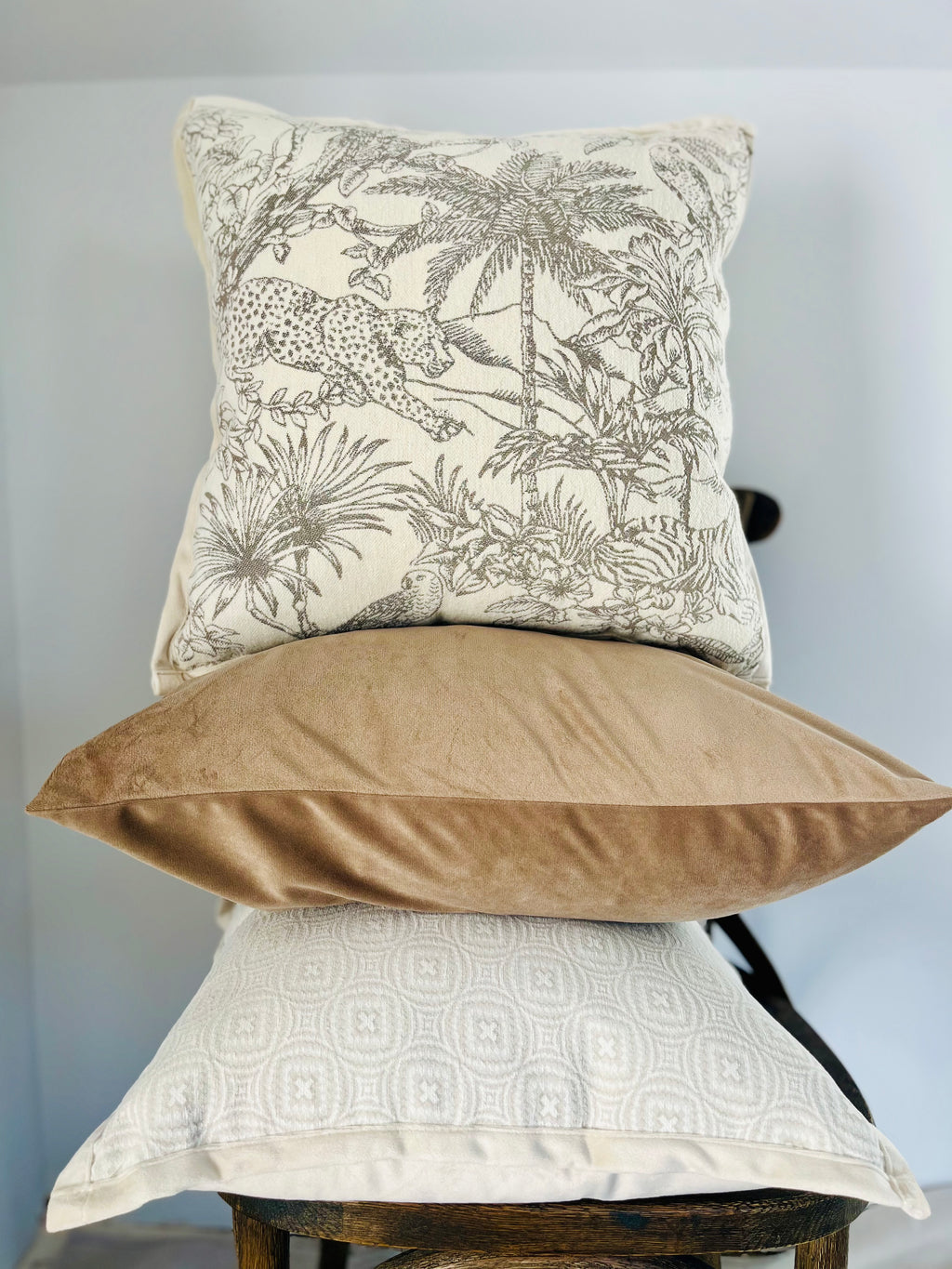 Luxe Jacquard Exotic Landscape Pillow