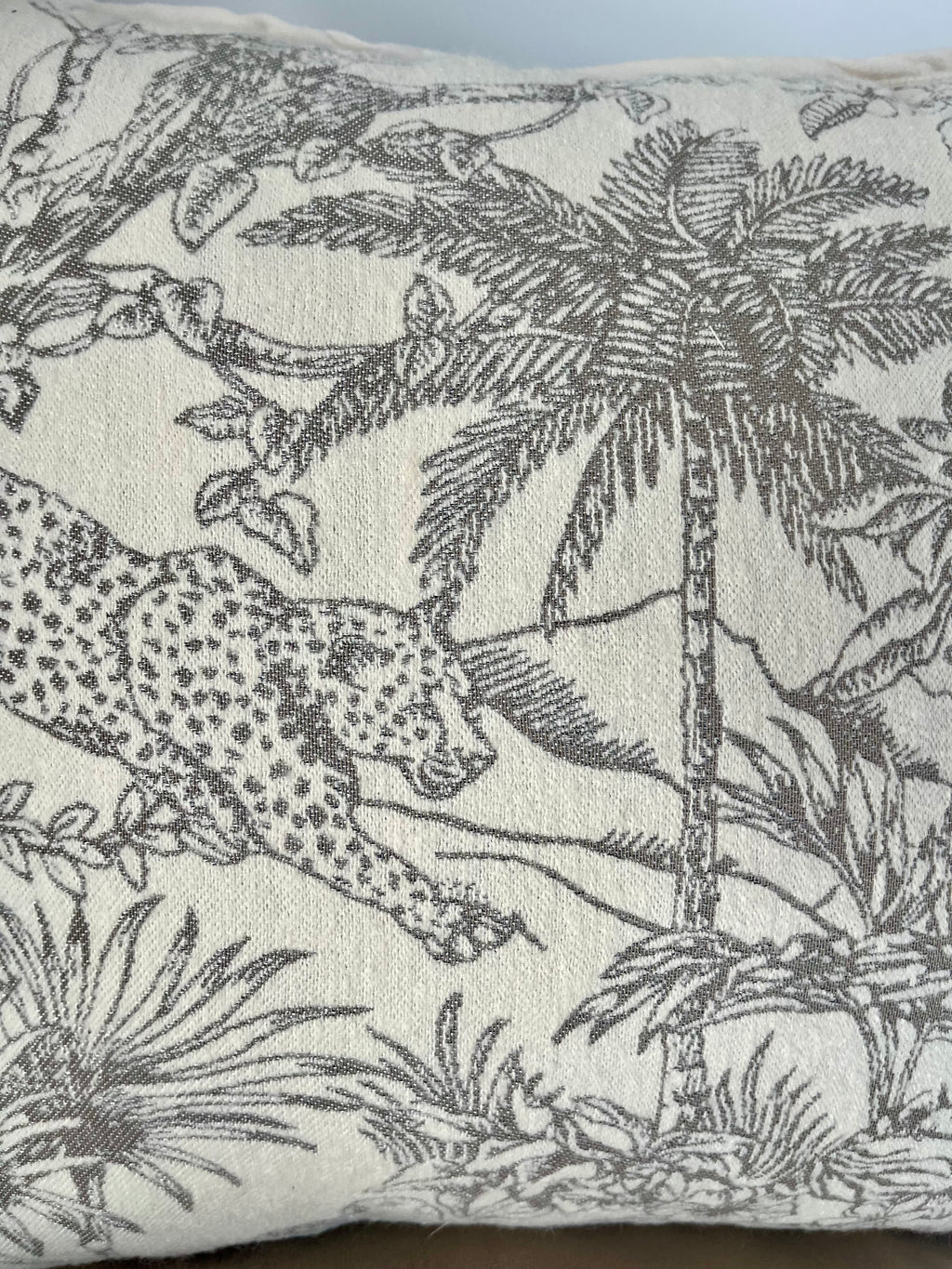 Luxe Jacquard Exotic Landscape Pillow