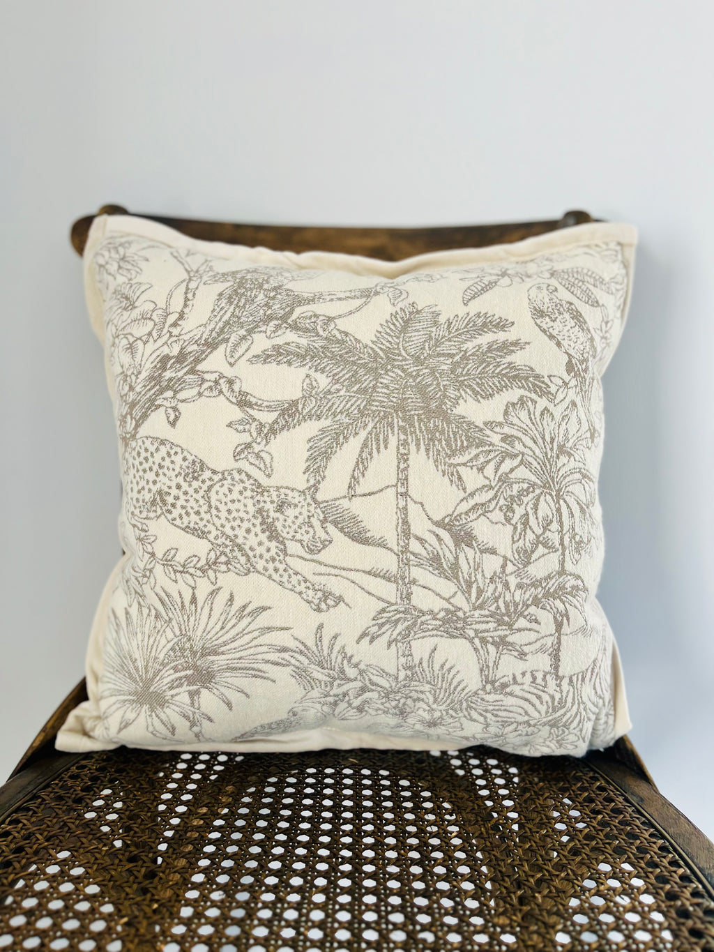Luxe Jacquard Exotic Landscape Pillow