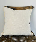 Luxe Jacquard Warm White Geo Pillow