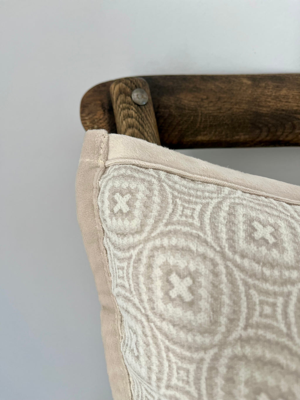 Luxe Jacquard Warm White Geo Pillow