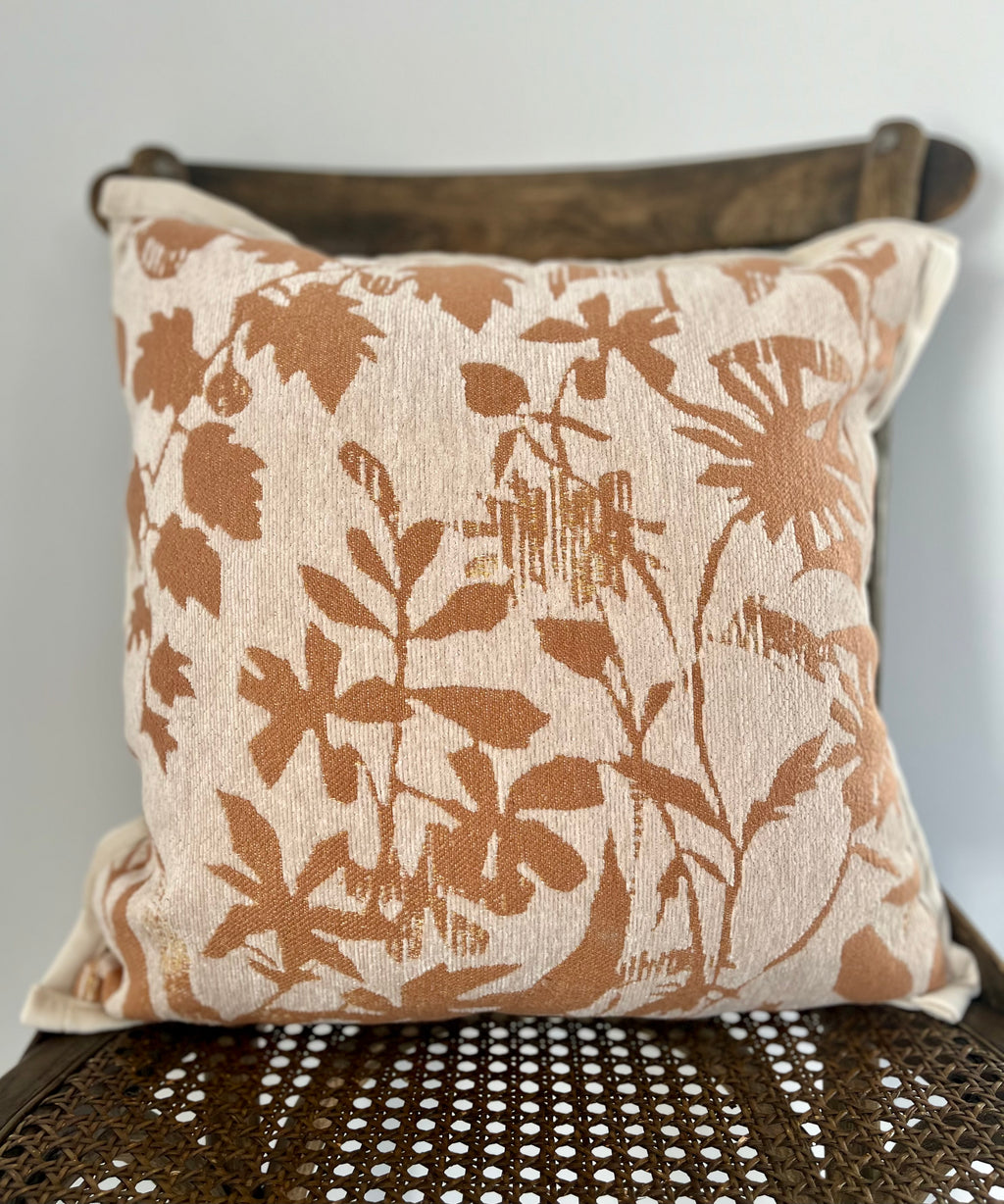 Luxe Jacquard Orange Tropics Pillow