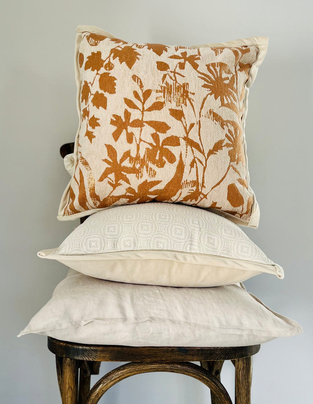 Luxe Jacquard Orange Tropics Pillow