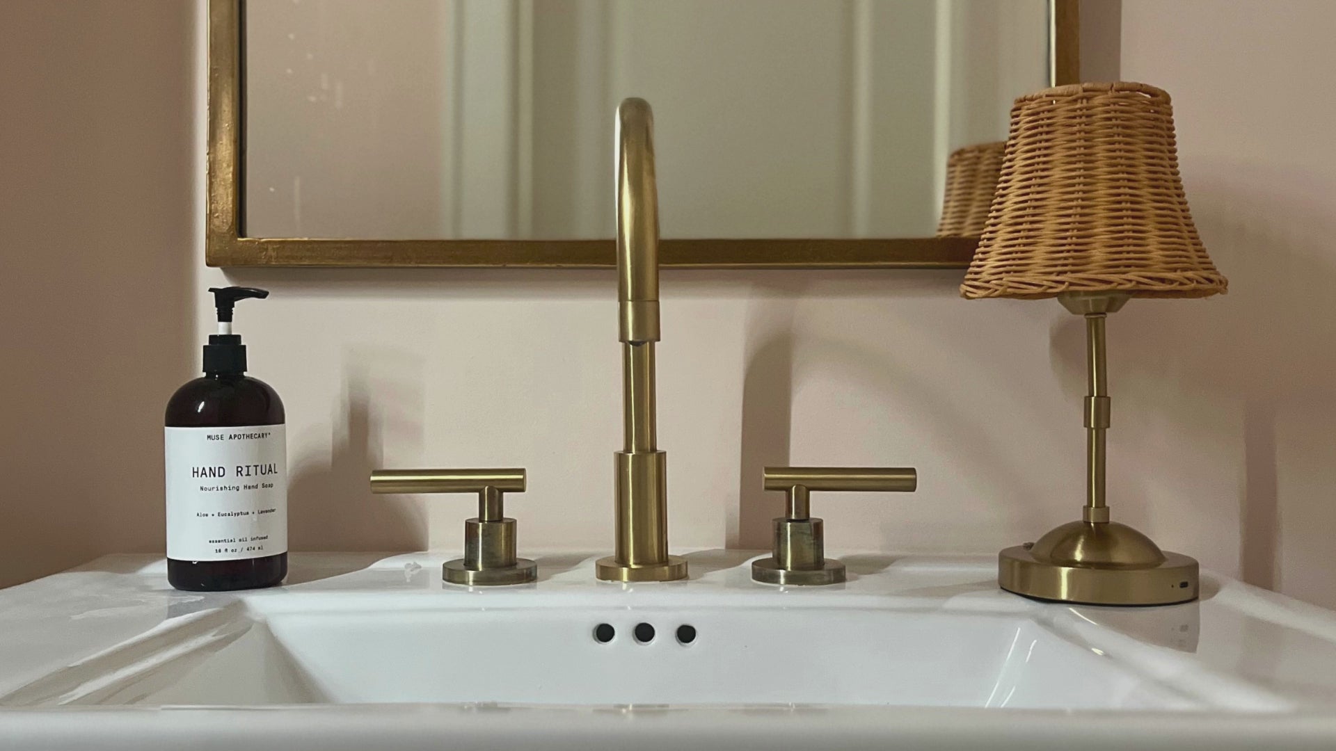 Rattan Cordless Table Lamp - Natural